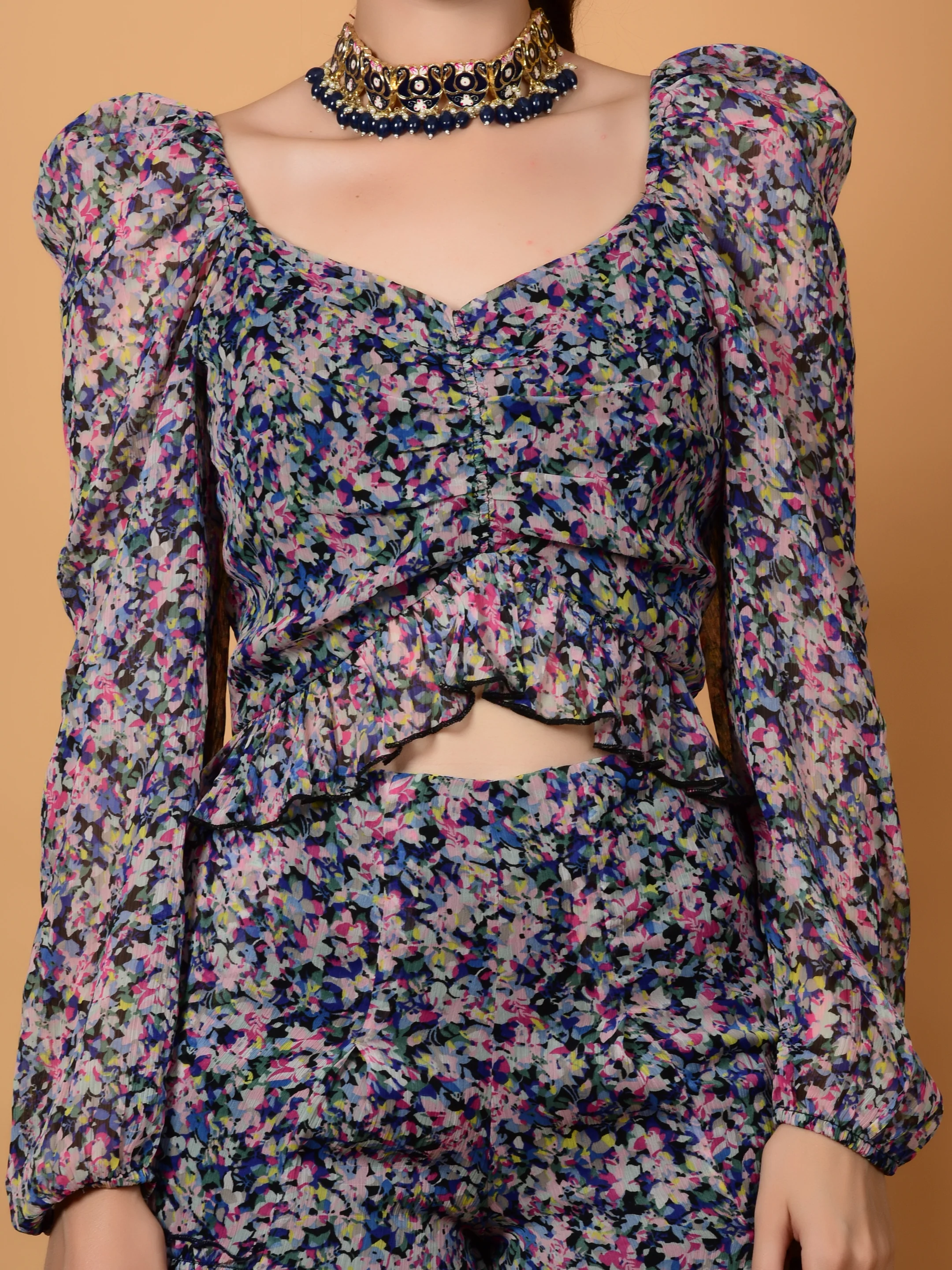 Flawless Multicolor Printed Women Co-ord Set | PENLOP - Image 3