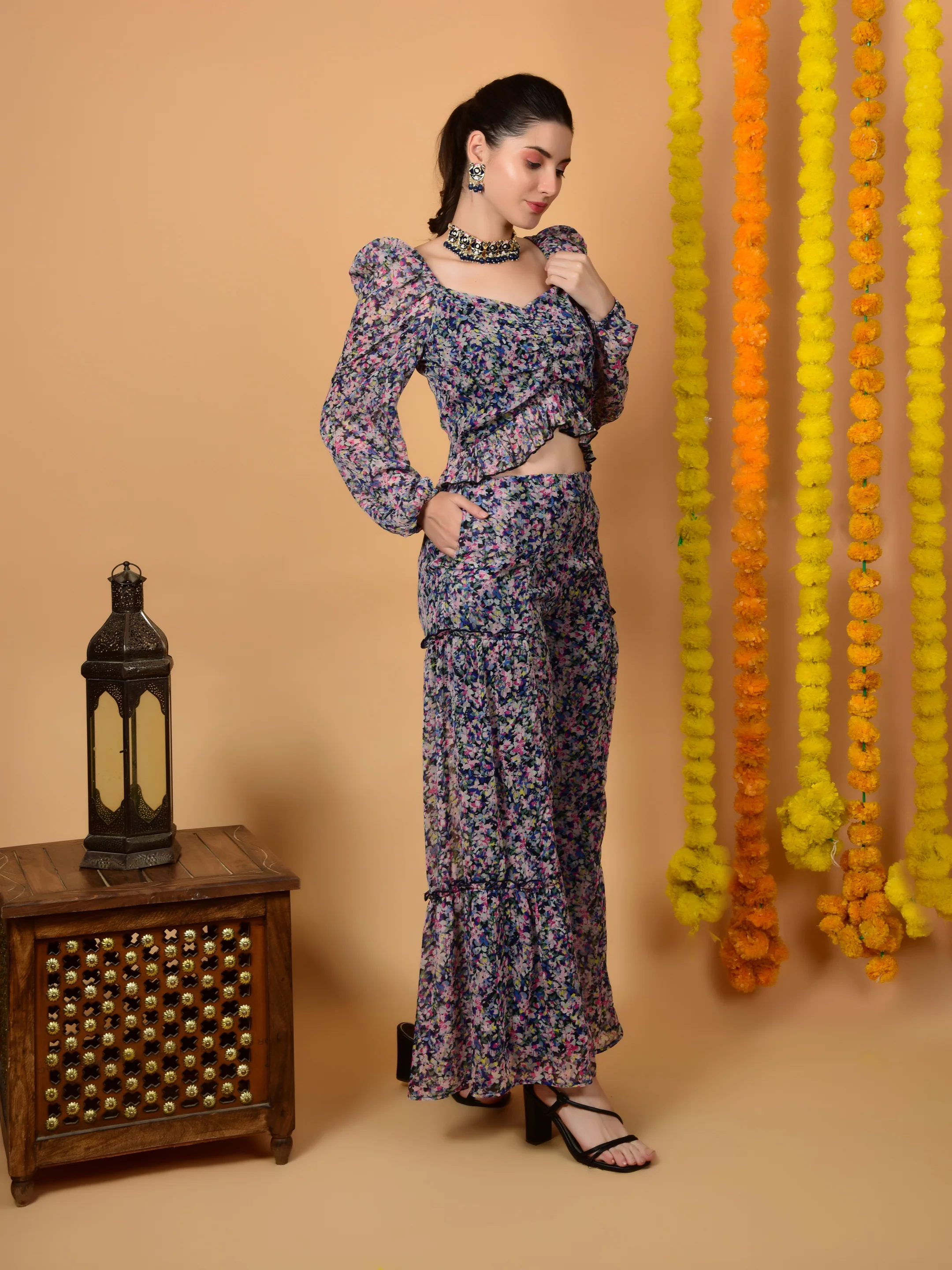 Flawless Multicolor Printed Women Co-ord Set | PENLOP - Image 5