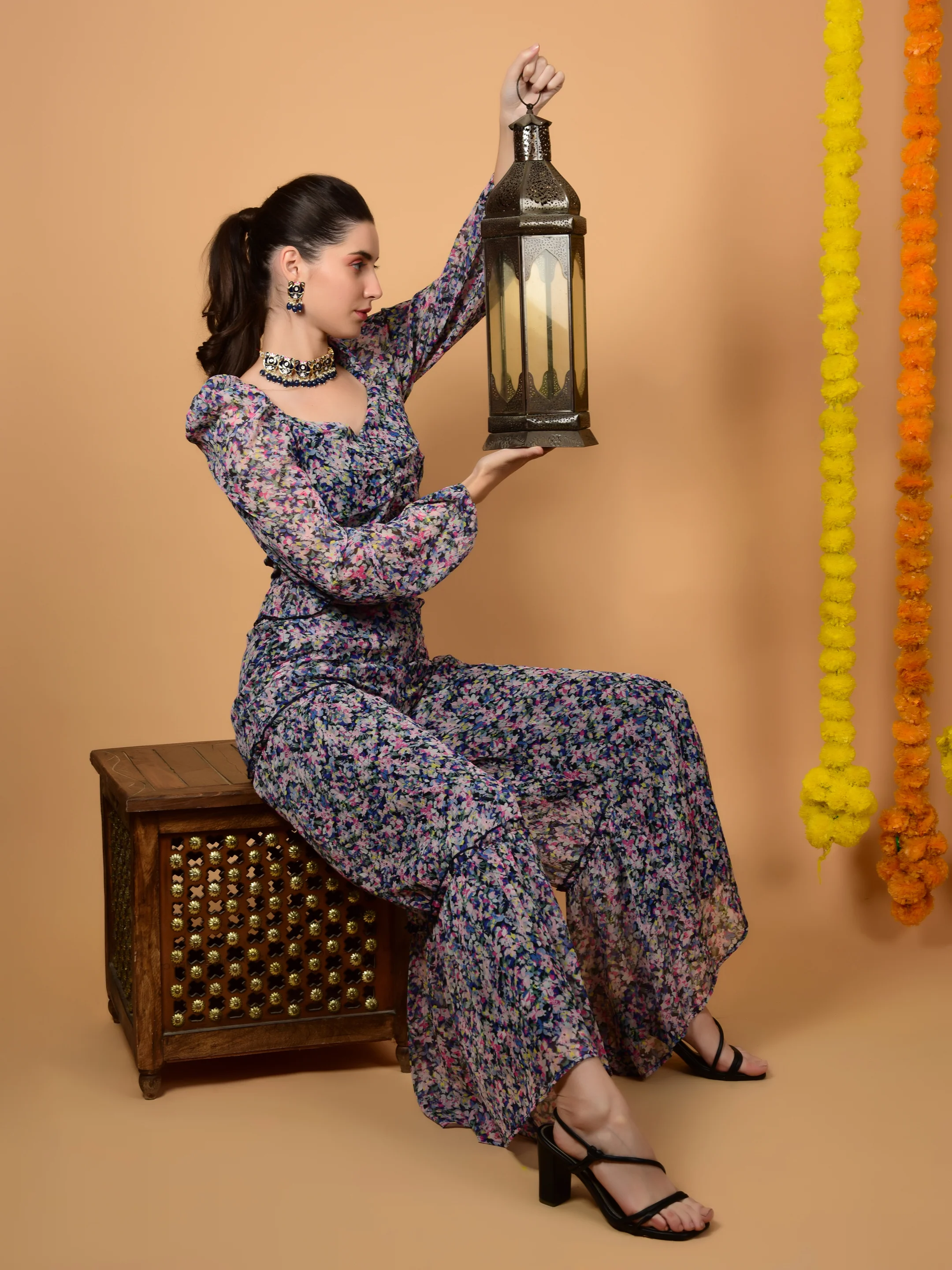 Flawless Multicolor Printed Women Co-ord Set | PENLOP - Image 6
