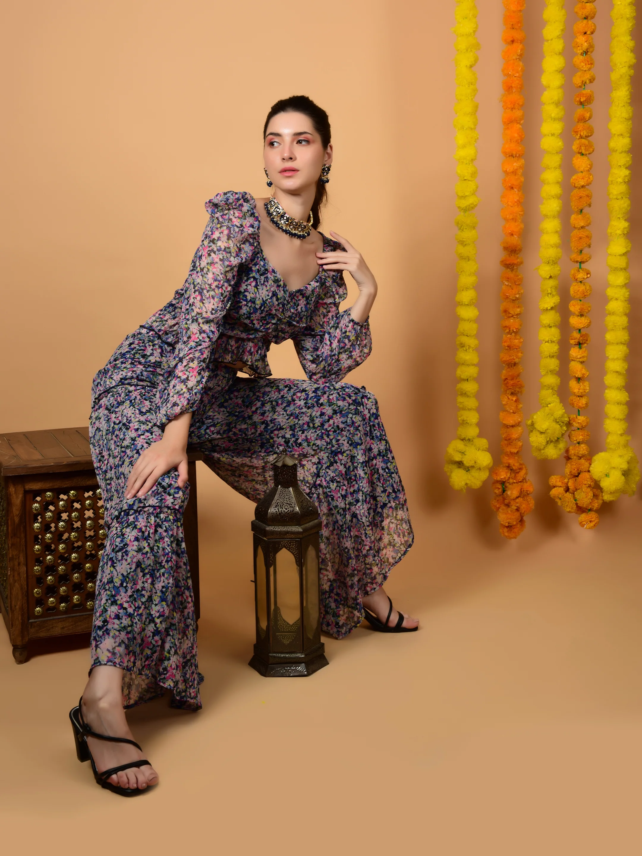 Flawless Multicolor Printed Women Co-ord Set | PENLOP - Image 7