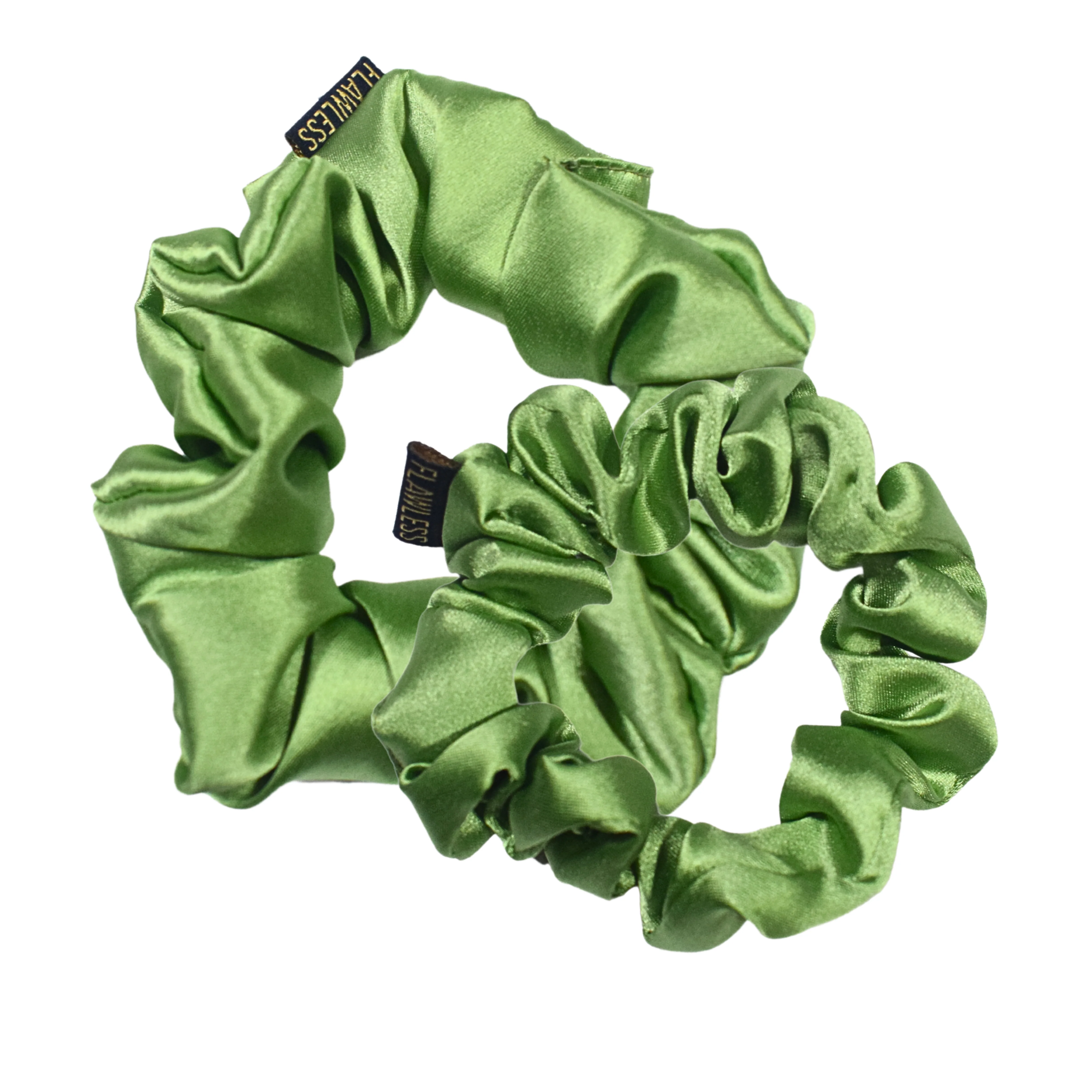 Flawless Set of 2 Soft Silk Satin Scrunchies for Gentle Hair Care - Image 3