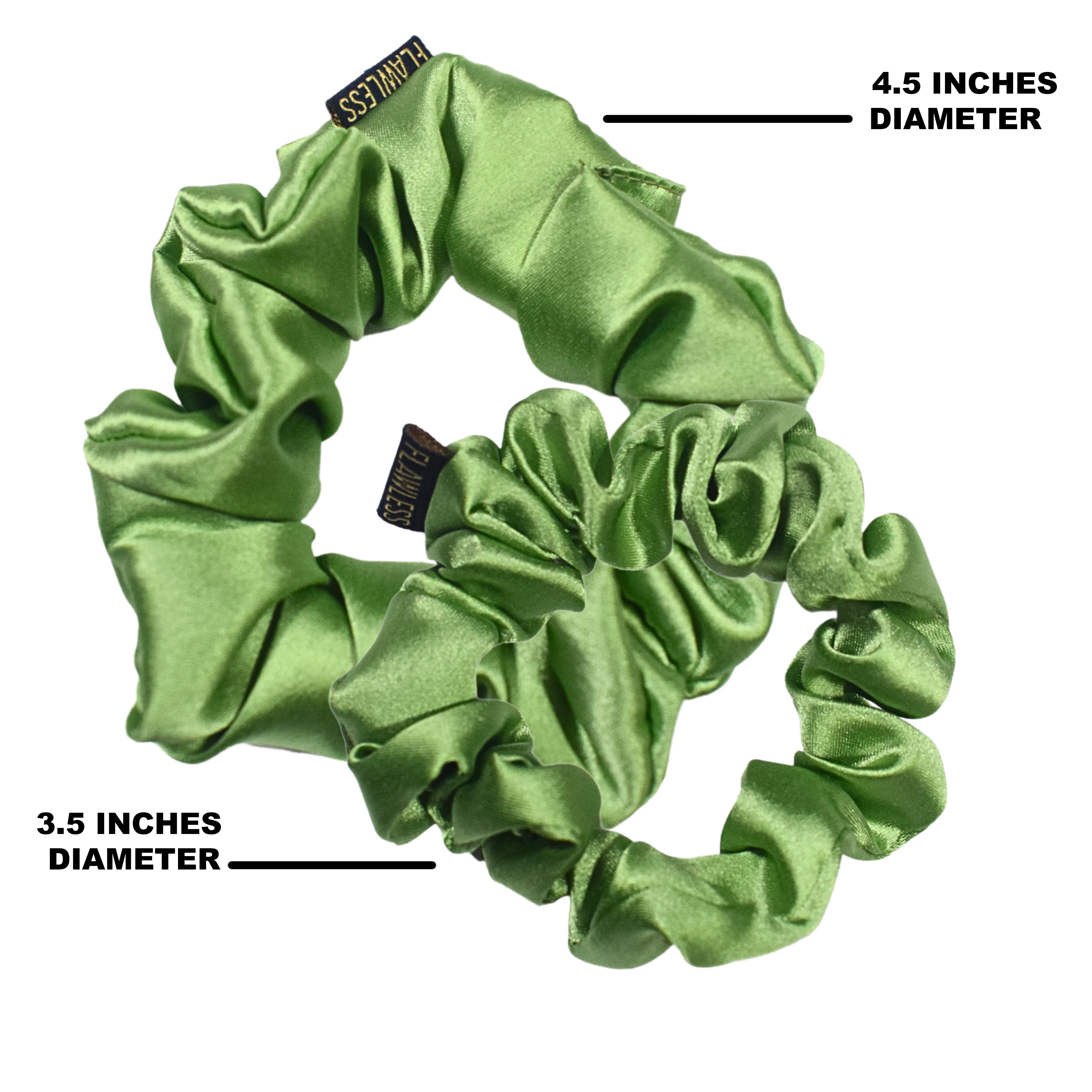 Flawless Set of 2 Soft Silk Satin Scrunchies for Gentle Hair Care - Image 7