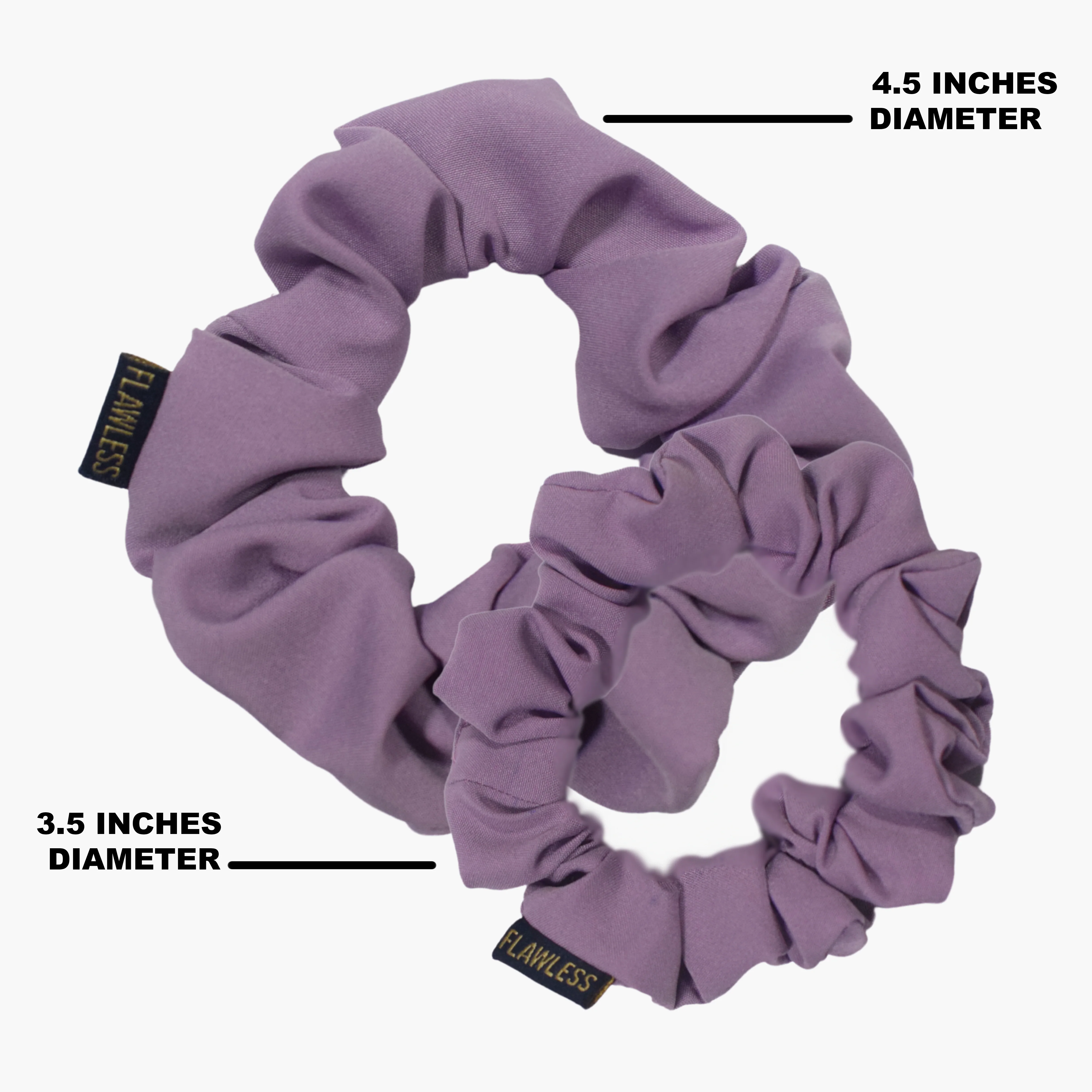 Flawless Soft Polycrepe Lavendra Scrunchies (Set of 2) - Image 5