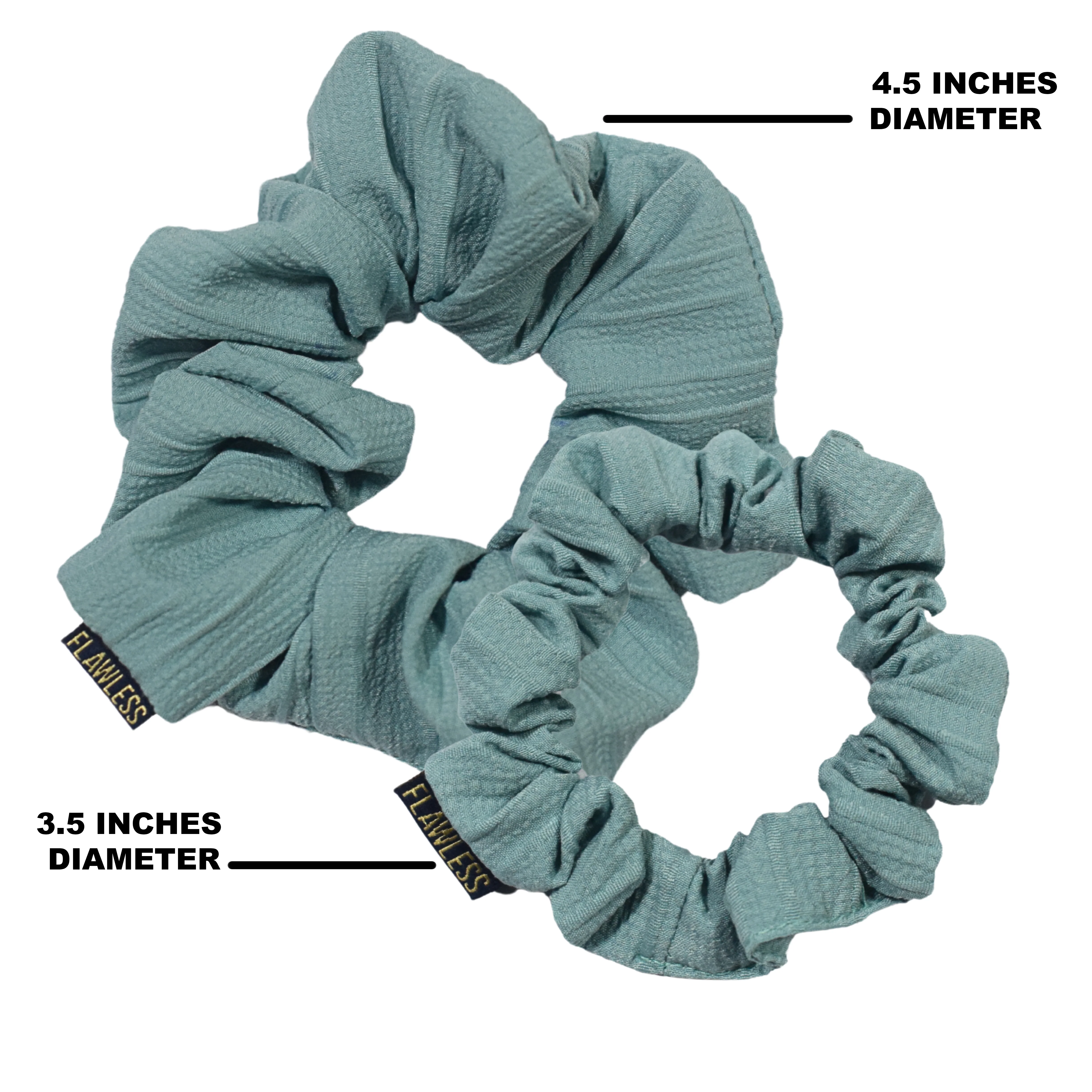 Flawless Soft Sugarcane-Crape Scrunchies -Set of 2 - Image 6