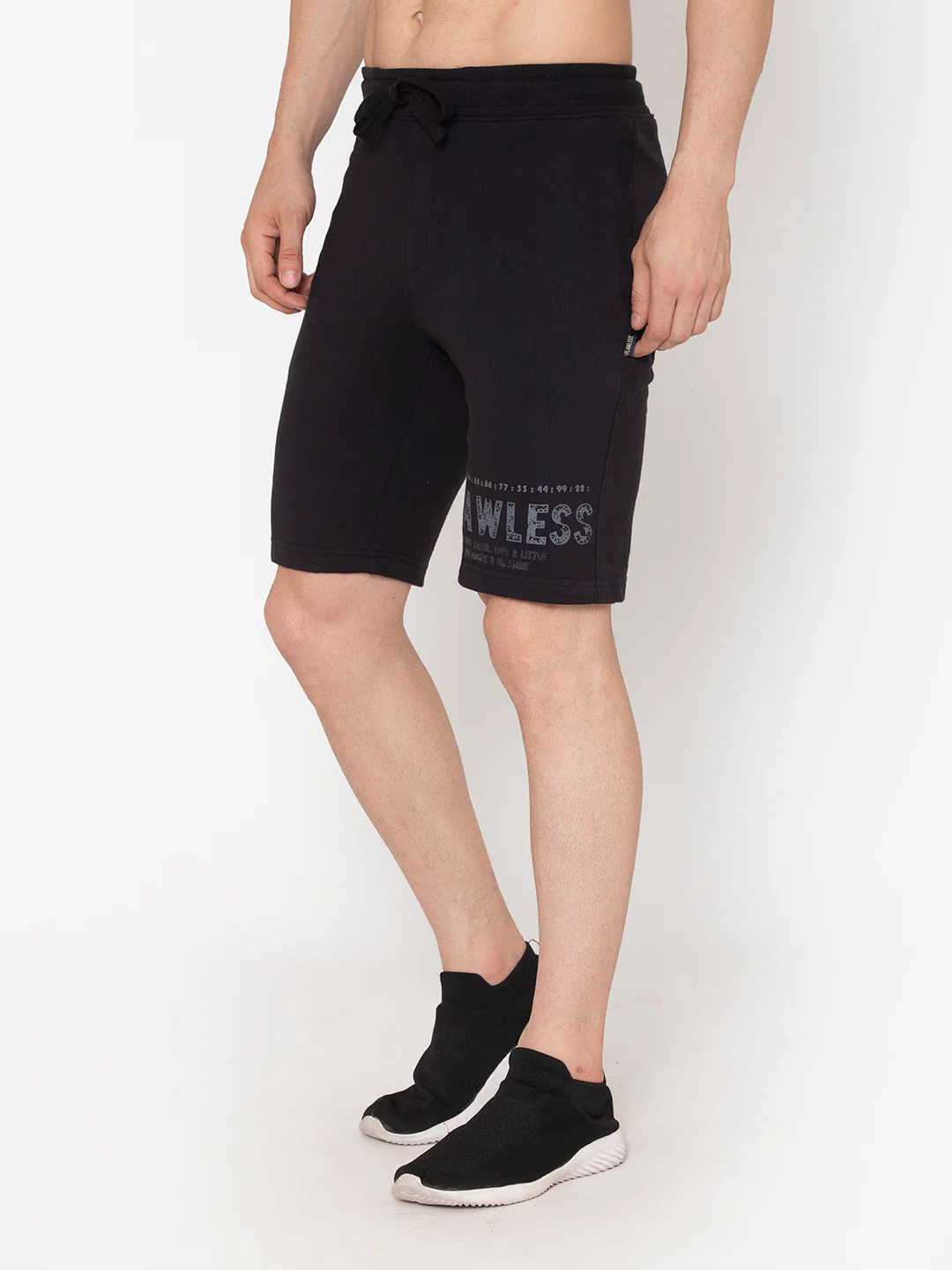 Flawless Solid Men Black Regular Shorts - Image 2