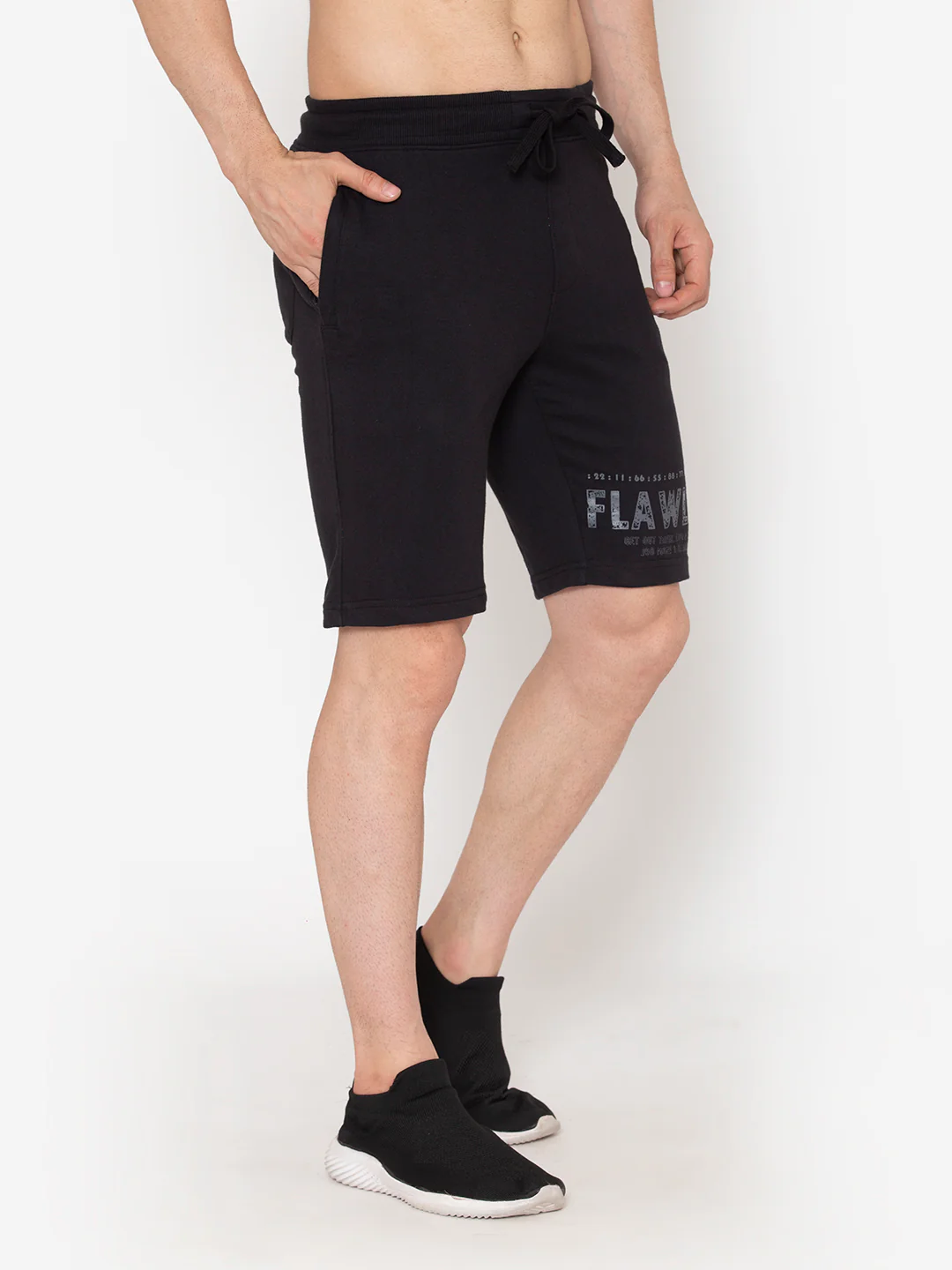 Flawless Solid Men Black Regular Shorts - Image 3