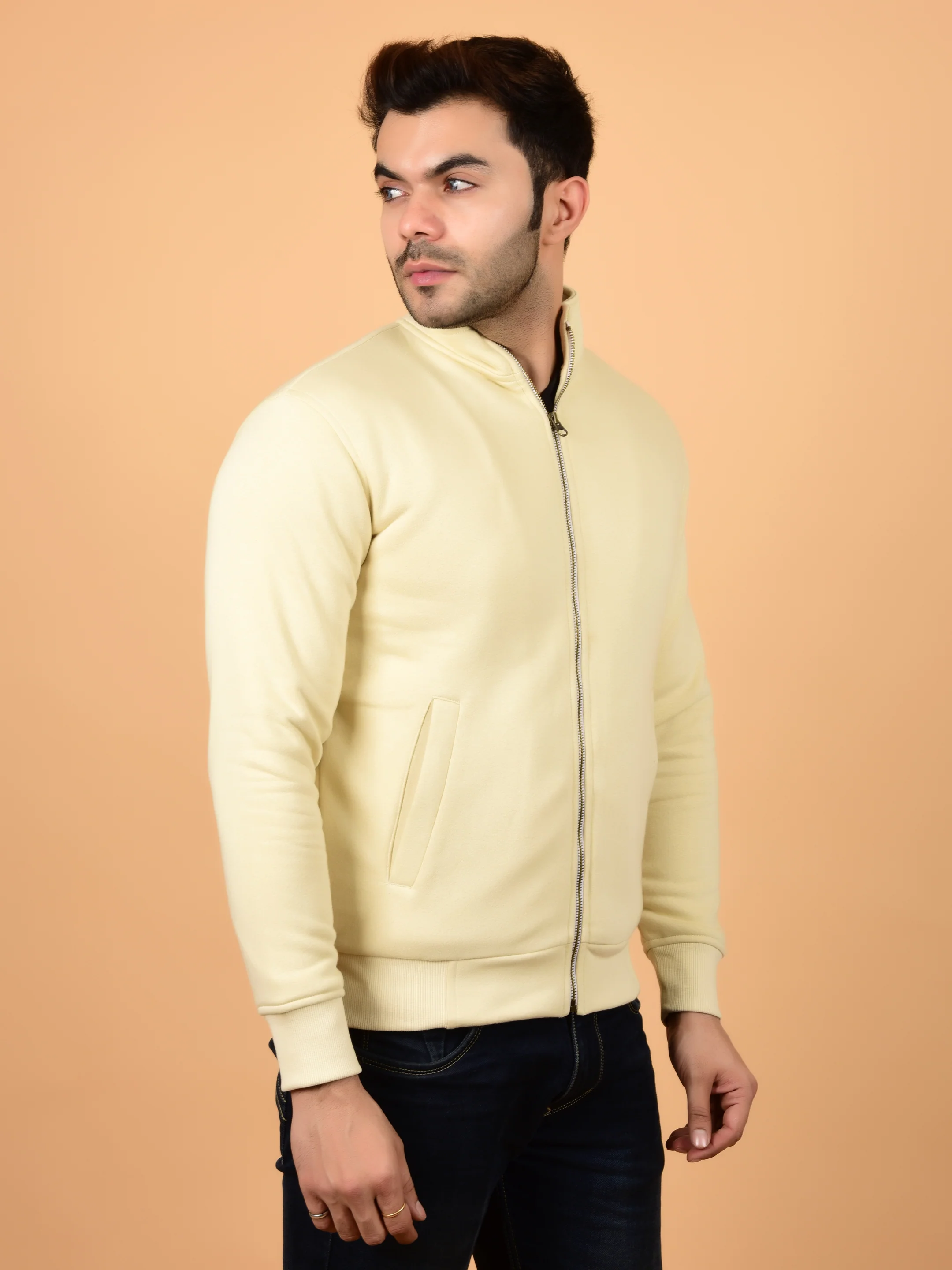 Flawless Men Printed Beige Bomber Jacket - Image 6