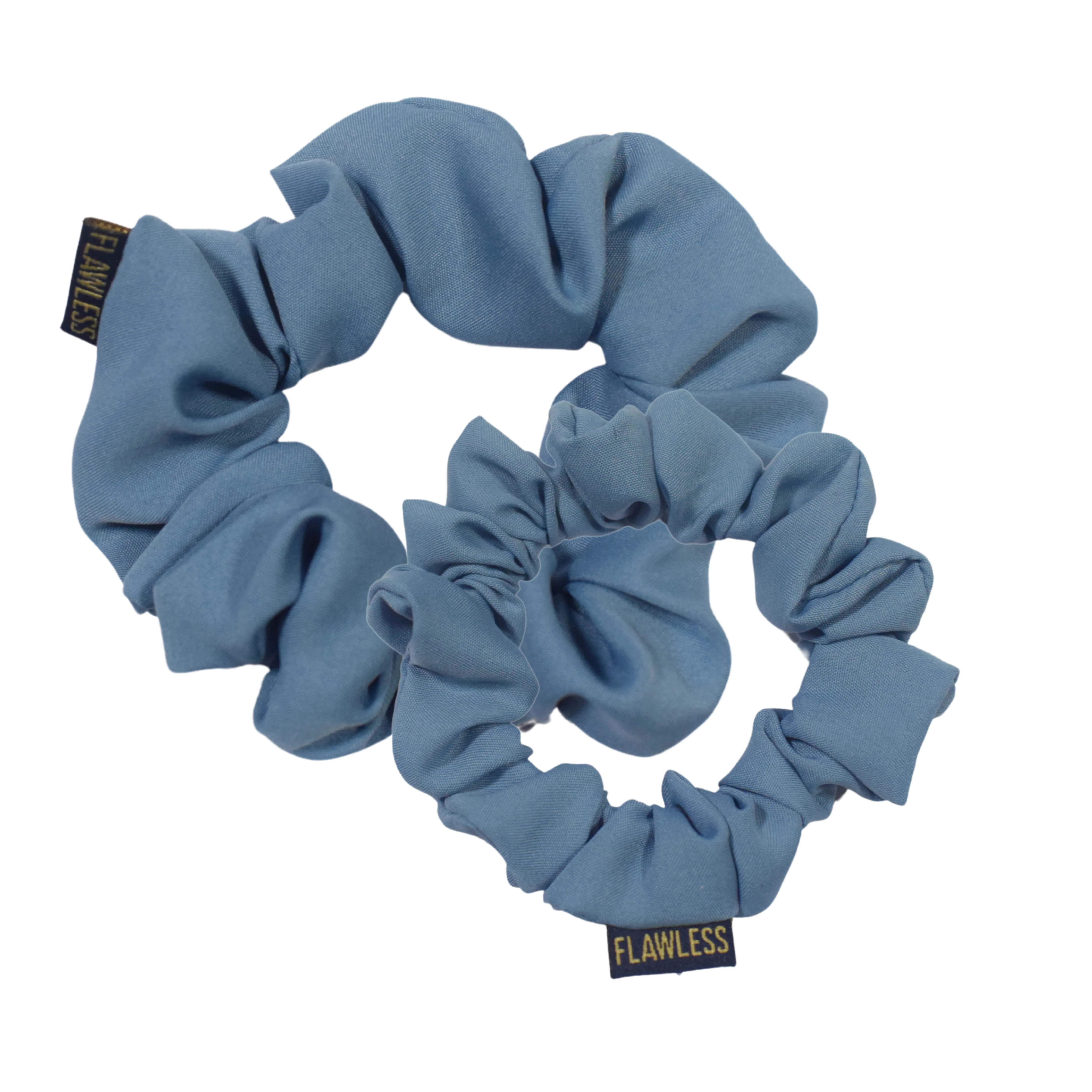 Flawless Blue Scrunchies in Polycrepe (Pack of 2) - Image 3