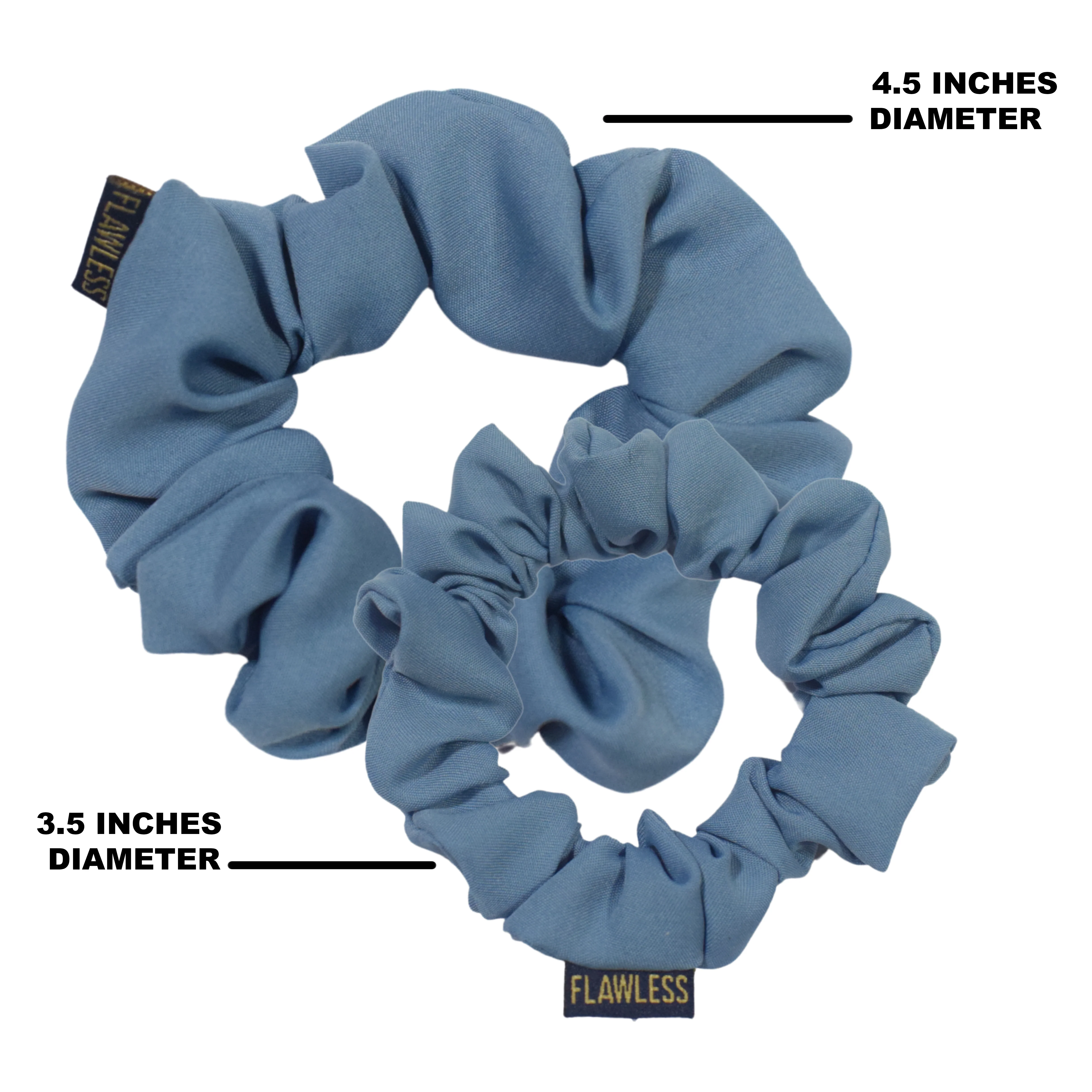 Flawless Blue Scrunchies in Polycrepe (Pack of 2) - Image 6