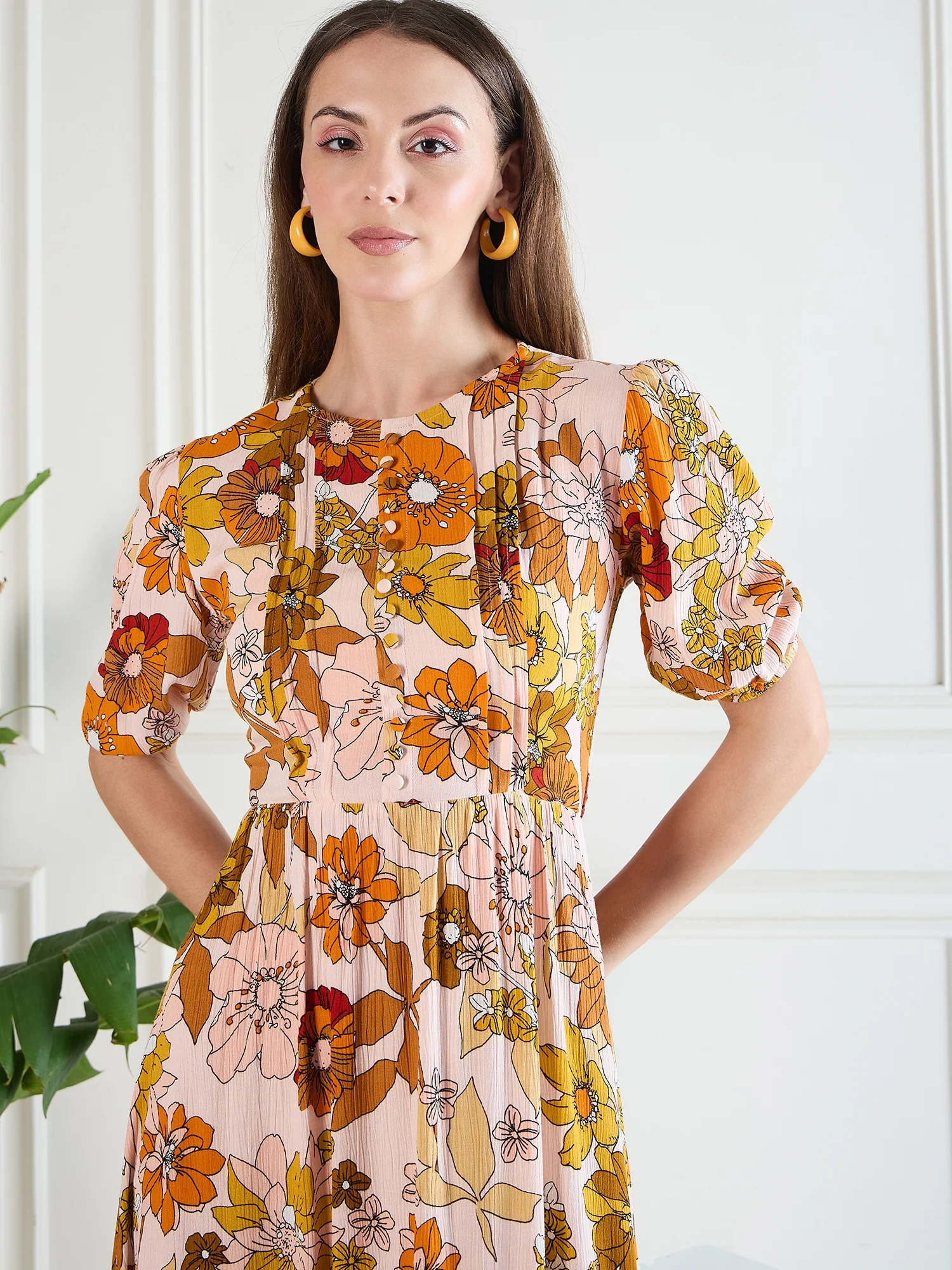 Flawless Women Backless Printed Dress | KARA
