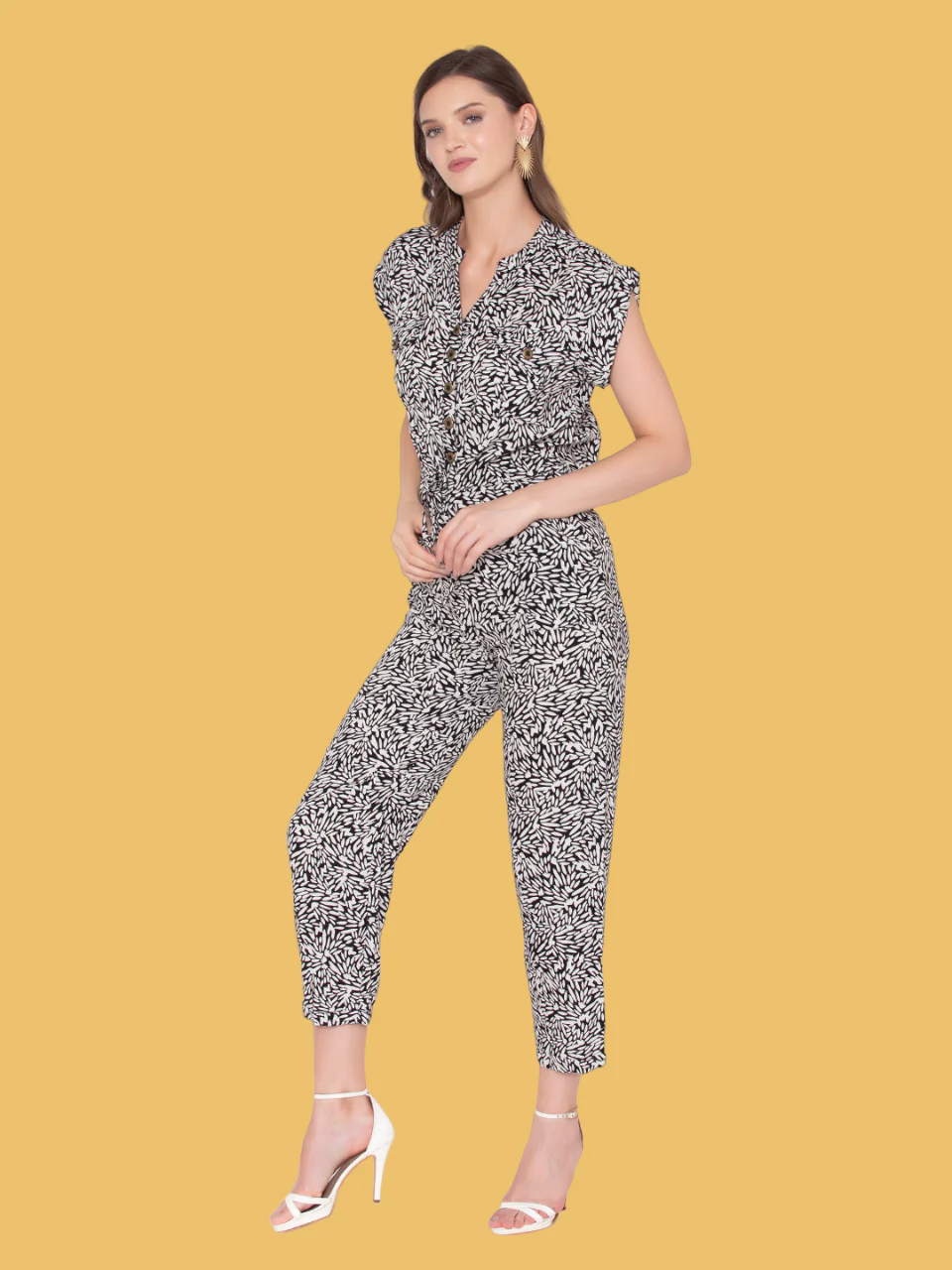 Flawless Women Black Print Jumpsuit - Image 5