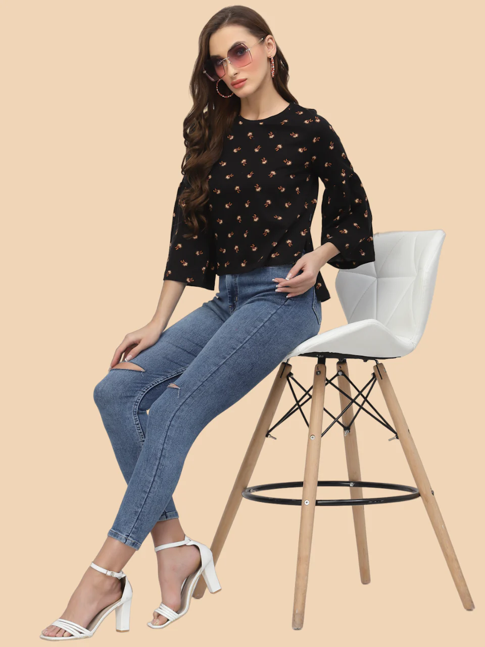Flawless Letest Black Regular Top For Women - Image 6