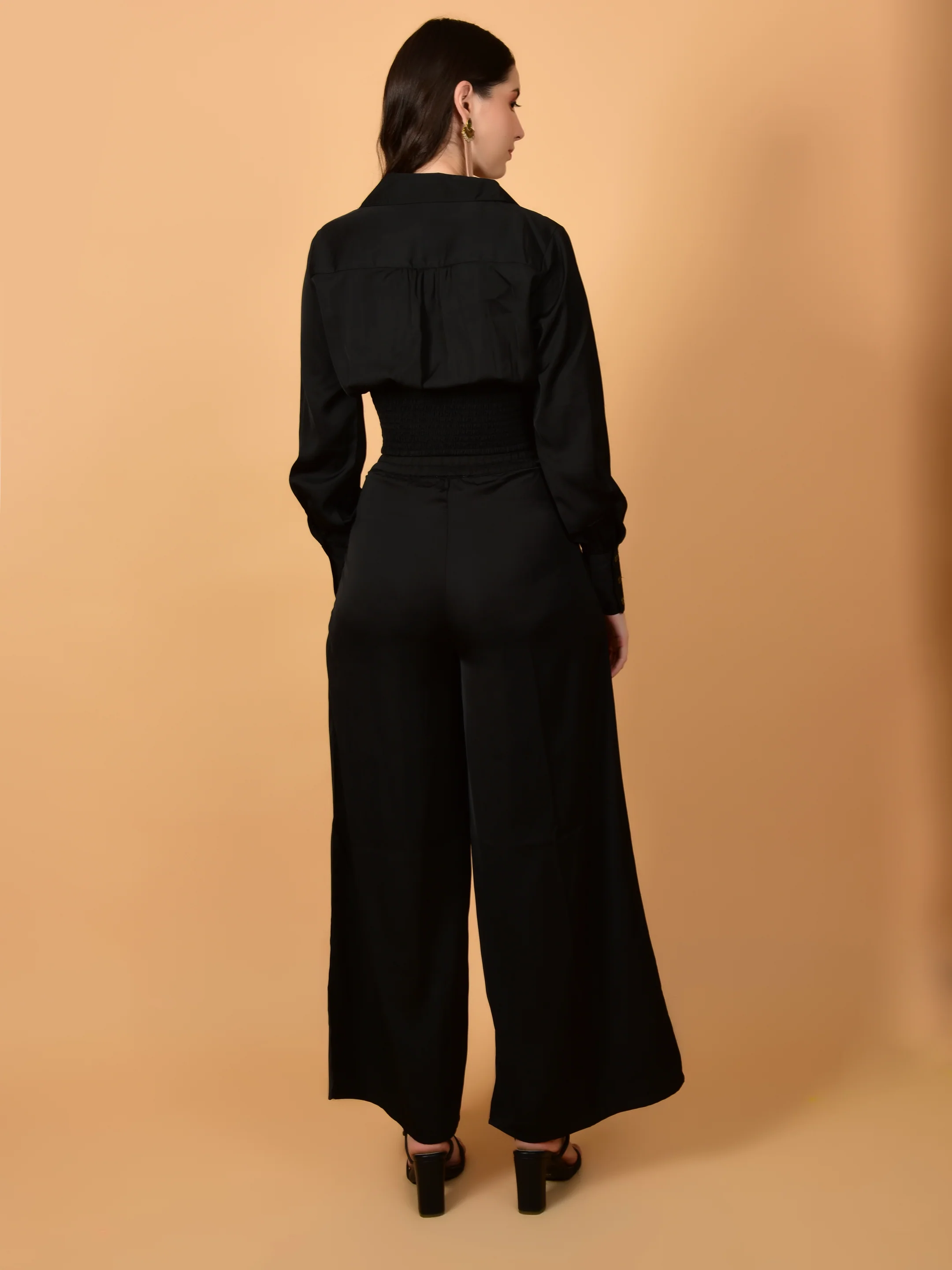 Flawless Women Black Satin Co-Ord Set | DIXI - Image 5
