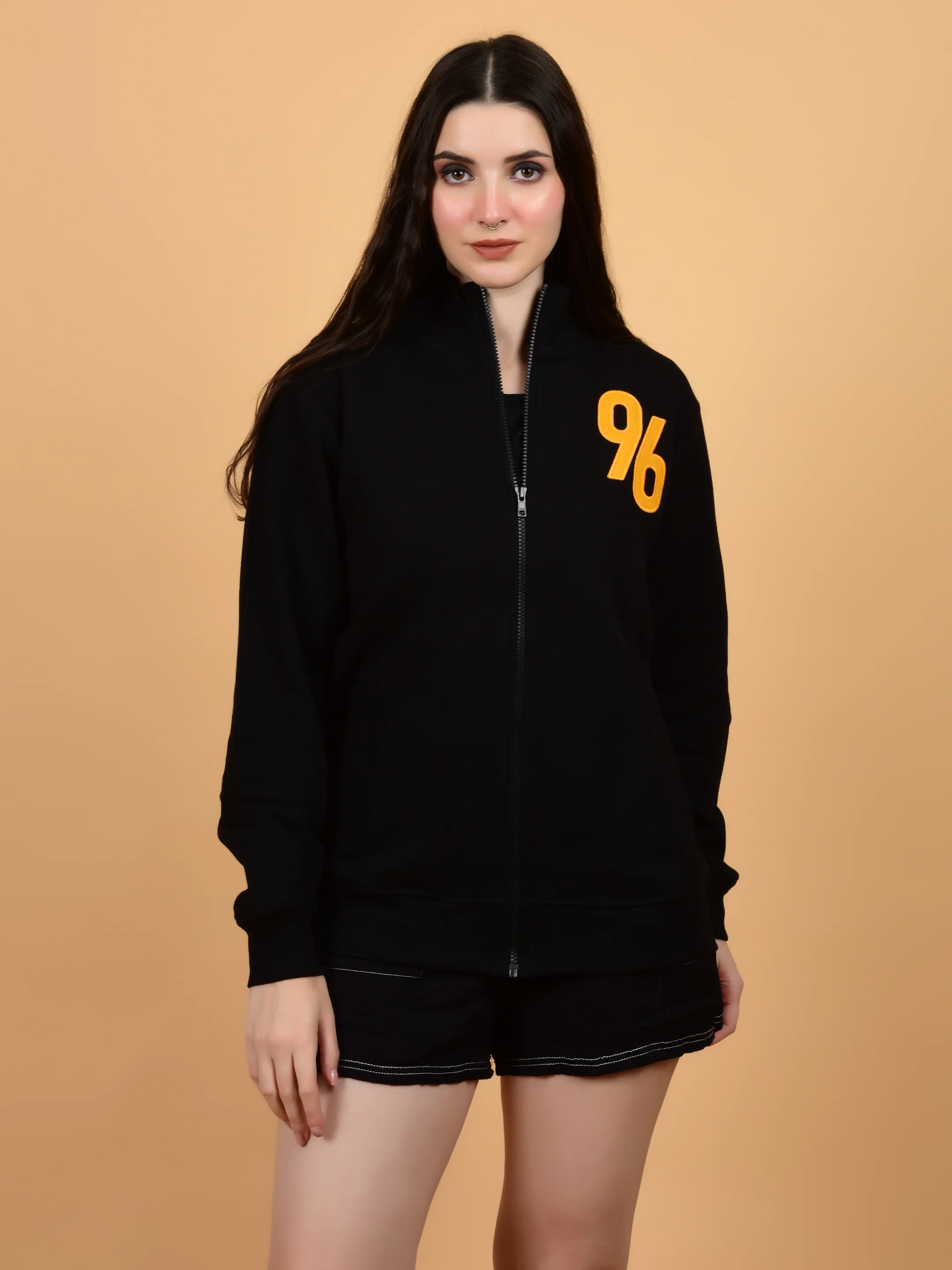 Flawless Women Black Zipped Sweatshirt - Image 3