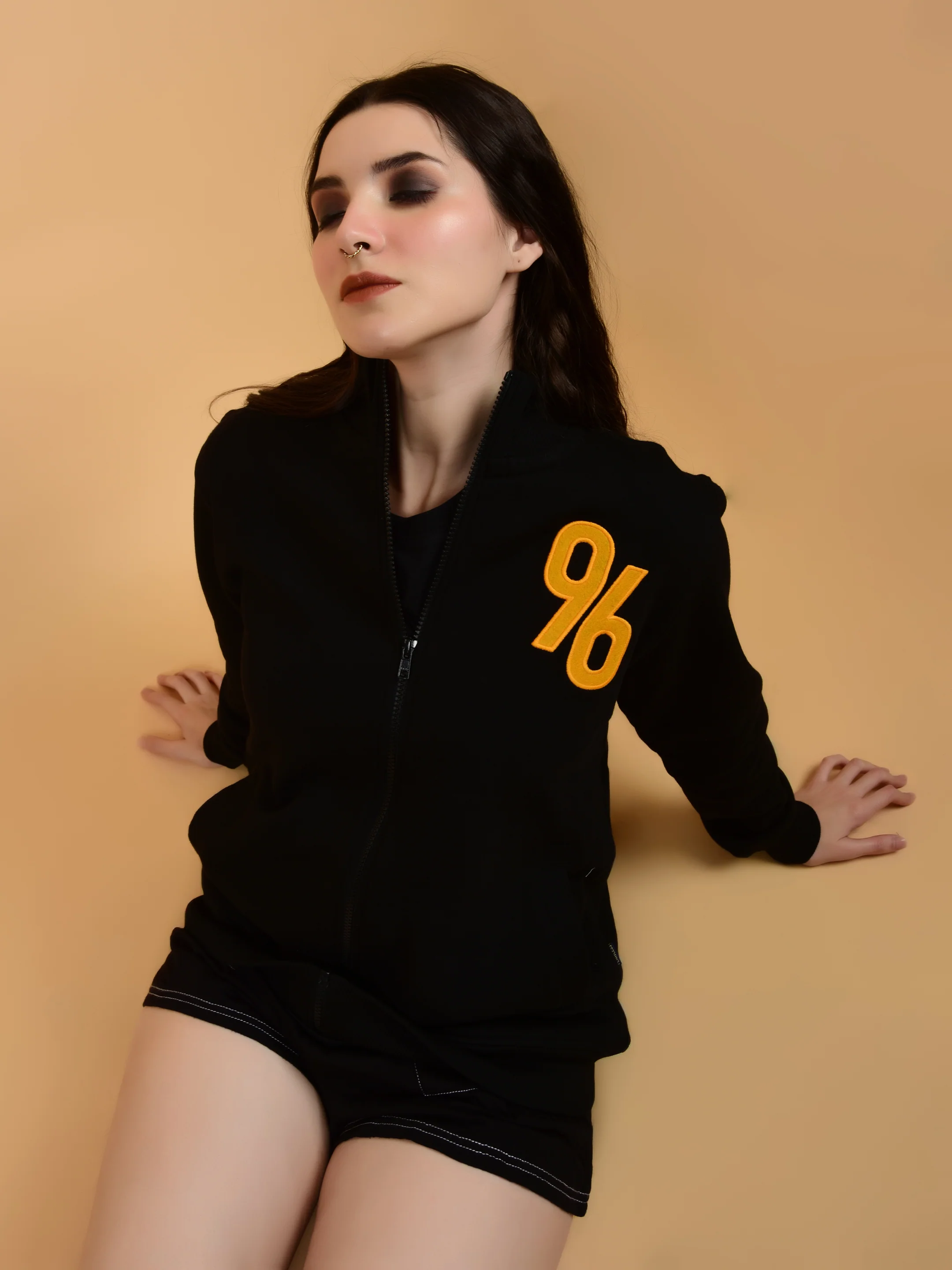 Flawless Women Black Zipped Sweatshirt - Image 8