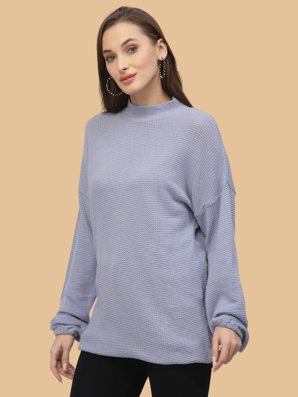 Flawless Women Casual Blue Sweatshirt | CHUNKY - Image 4