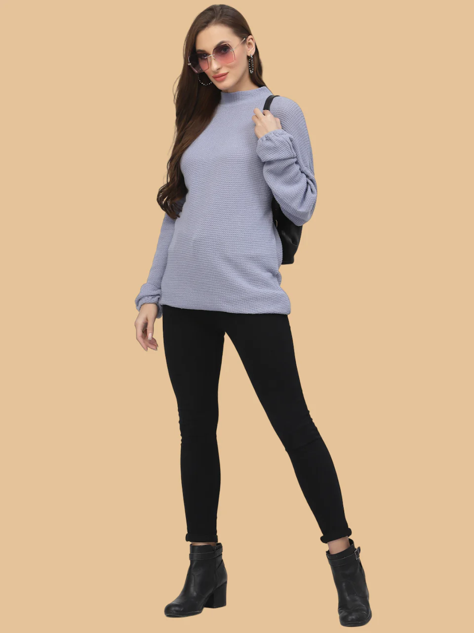 Flawless Women Casual Blue Sweatshirt | CHUNKY - Image 6