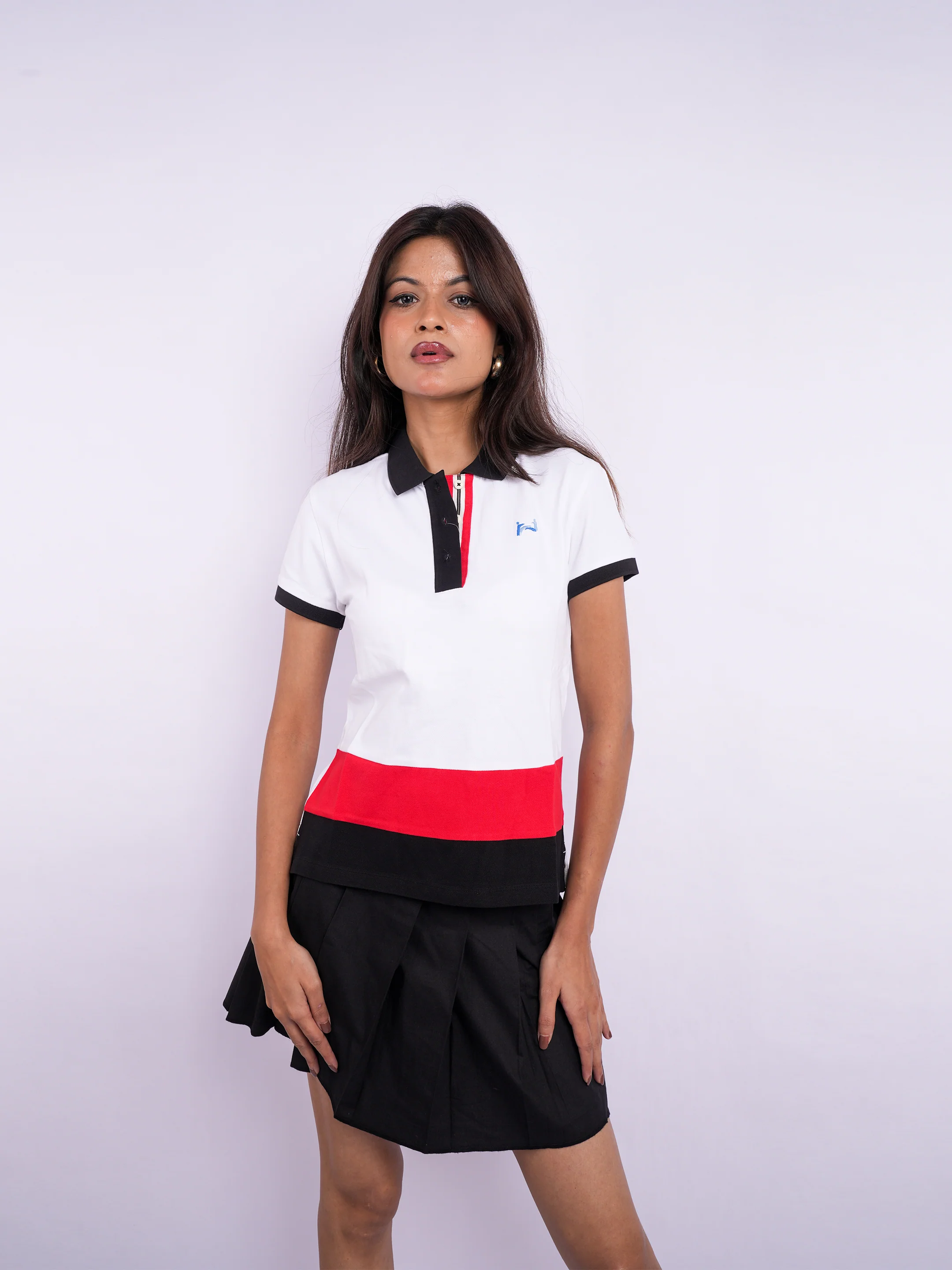 Flawless Women Organic White Trio Polo T-Shirt - Image 6