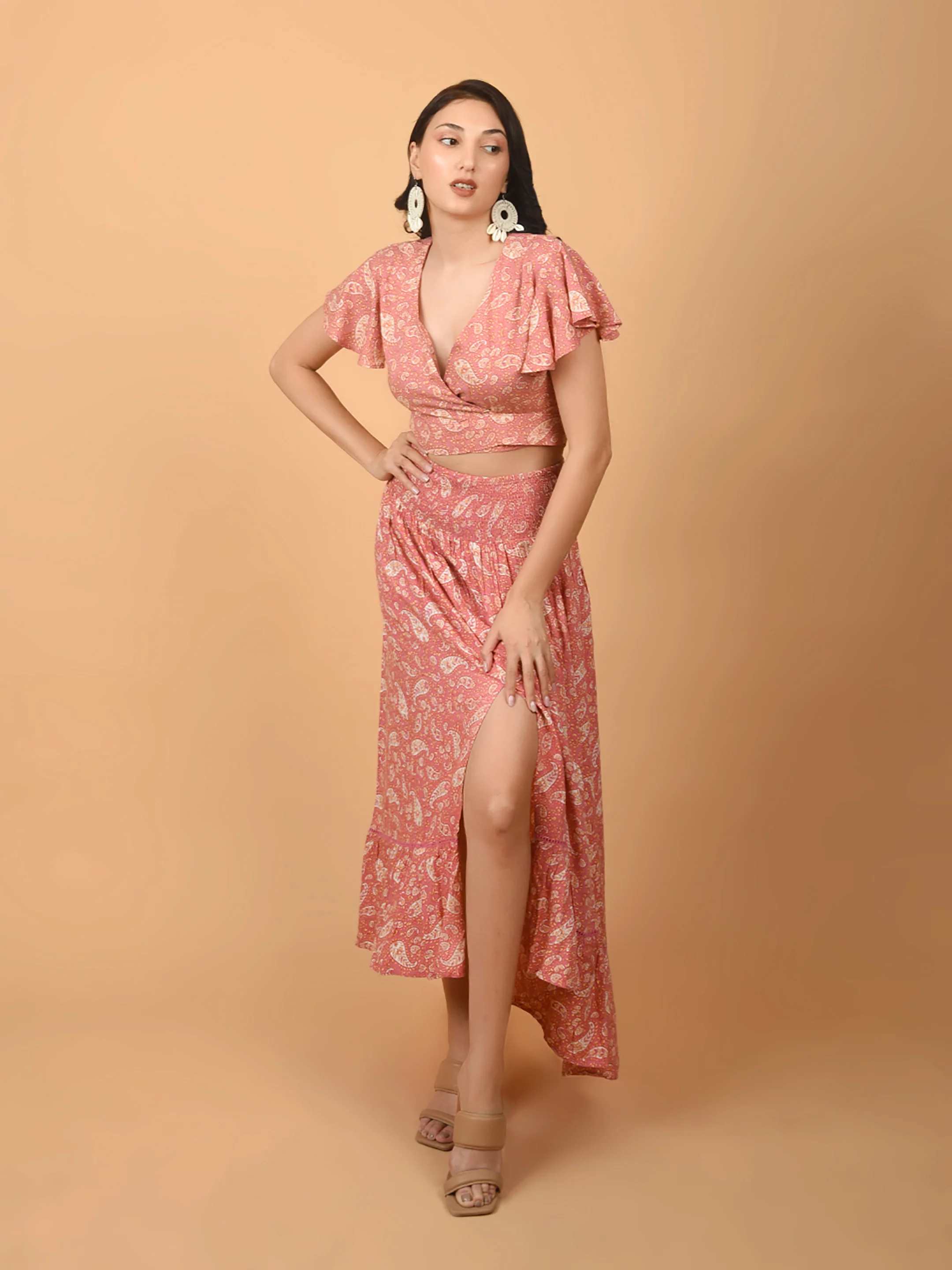 Flawless Women Pink Printed Co-Ord Sets | ROSE - Image 4