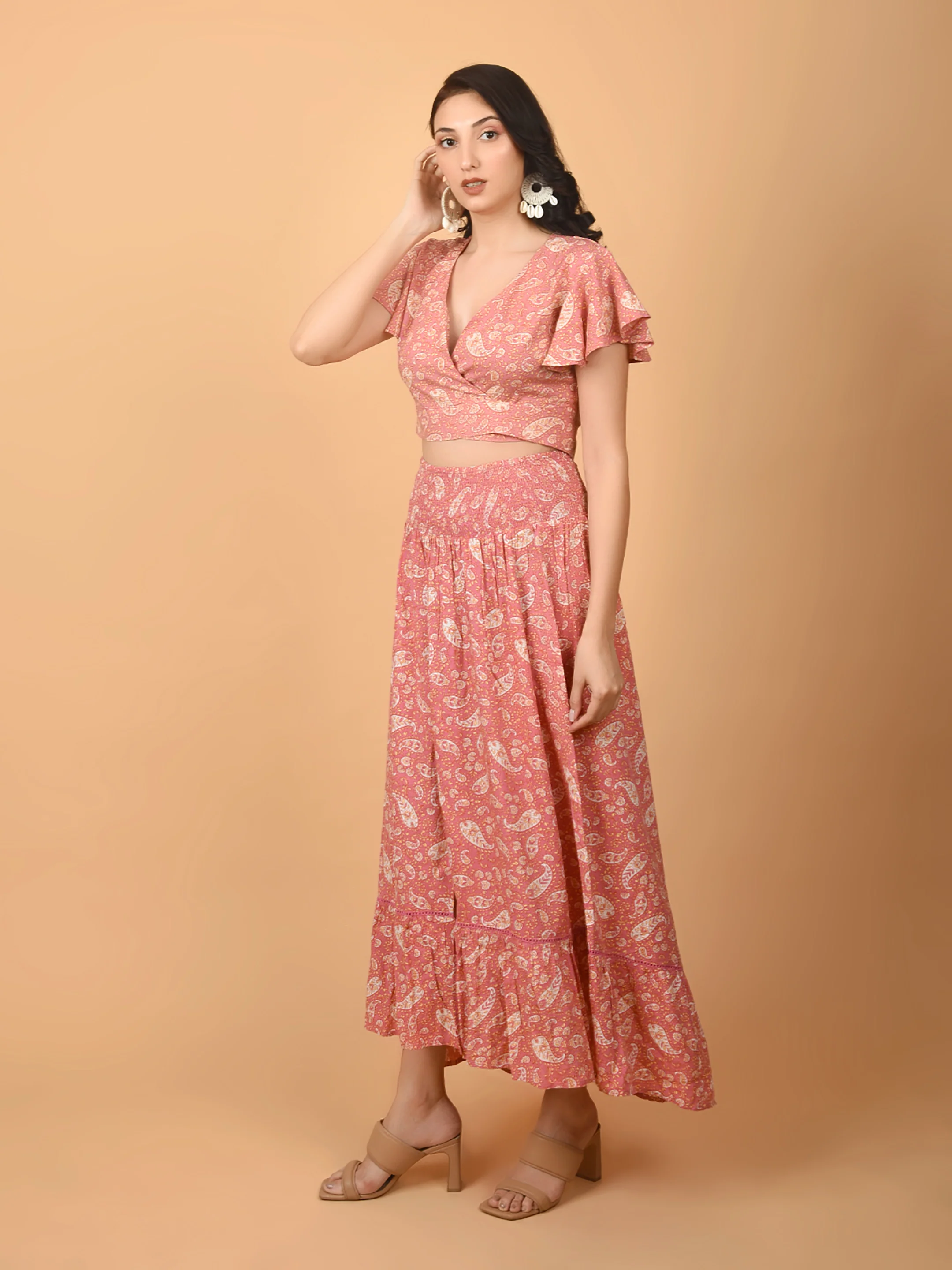 Flawless Women Pink Printed Co-Ord Sets | ROSE - Image 5