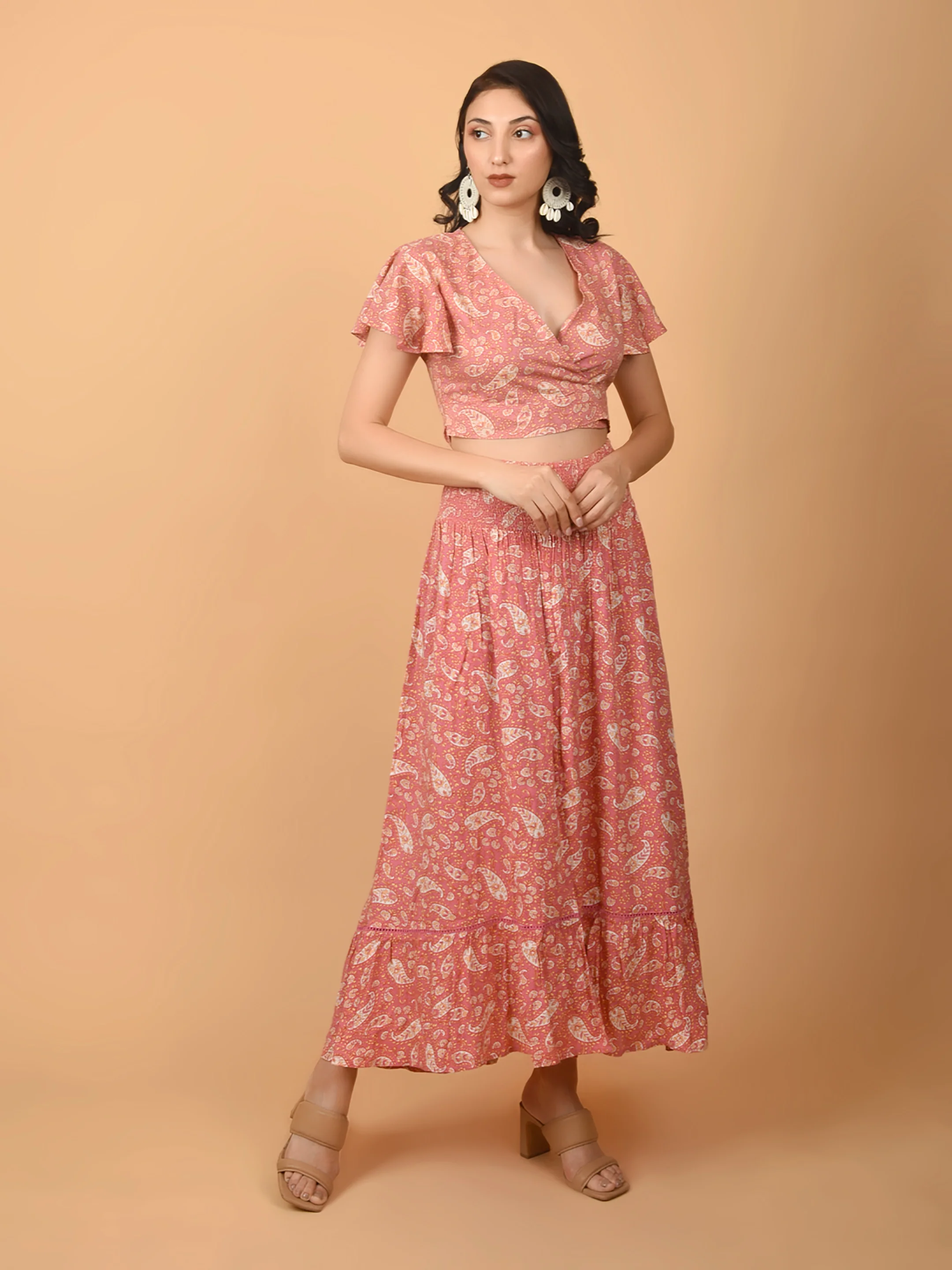 Flawless Women Pink Printed Co-Ord Sets | ROSE - Image 6