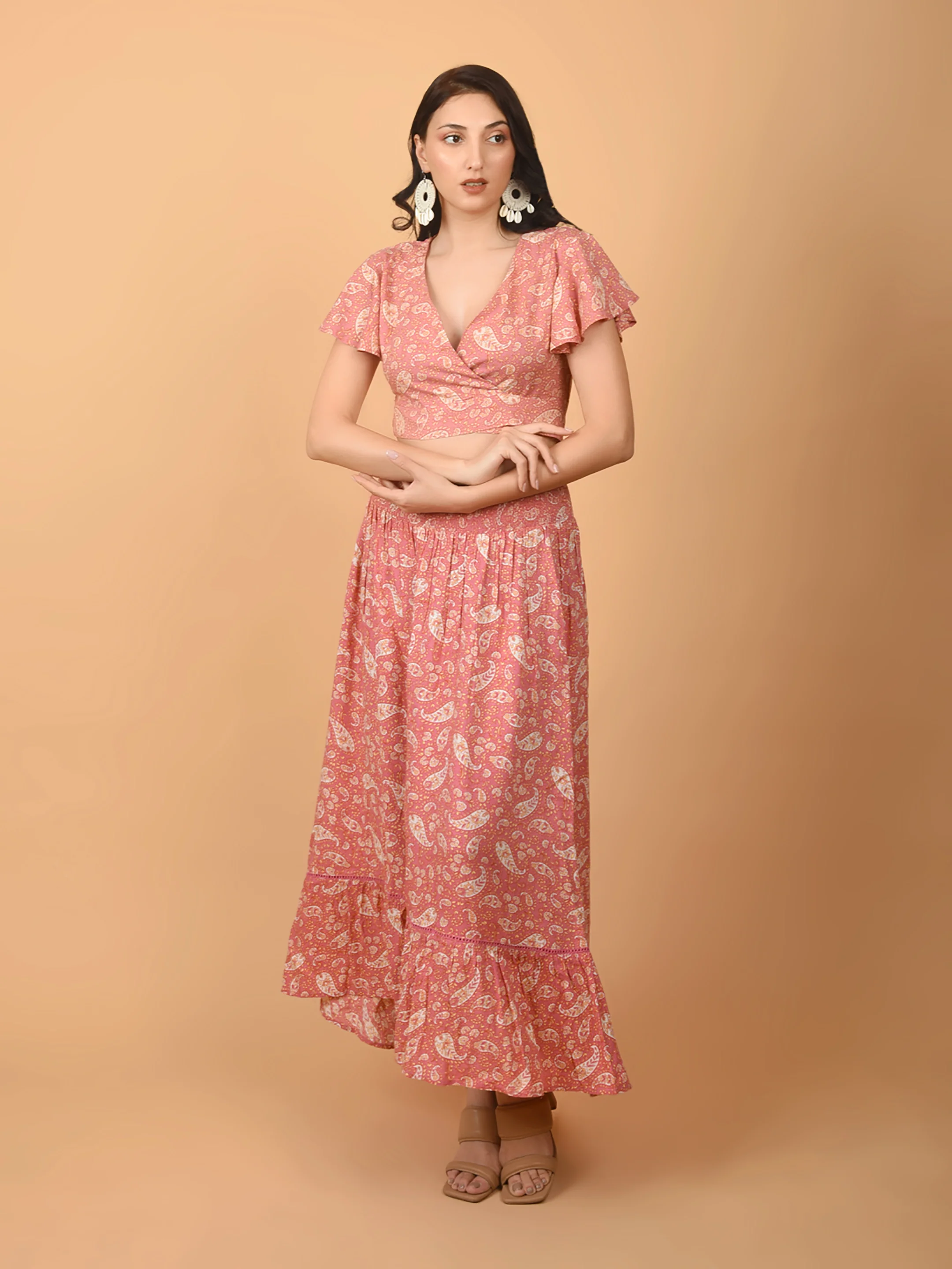 Flawless Women Pink Printed Co-Ord Sets | ROSE - Image 7
