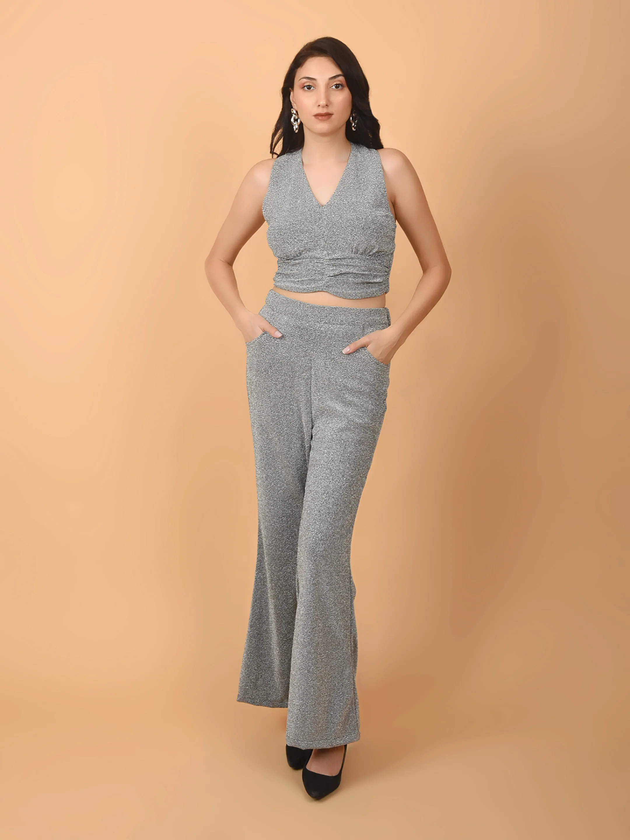 Flawless Women Party Silver Co-ord Set | DISC - Image 3
