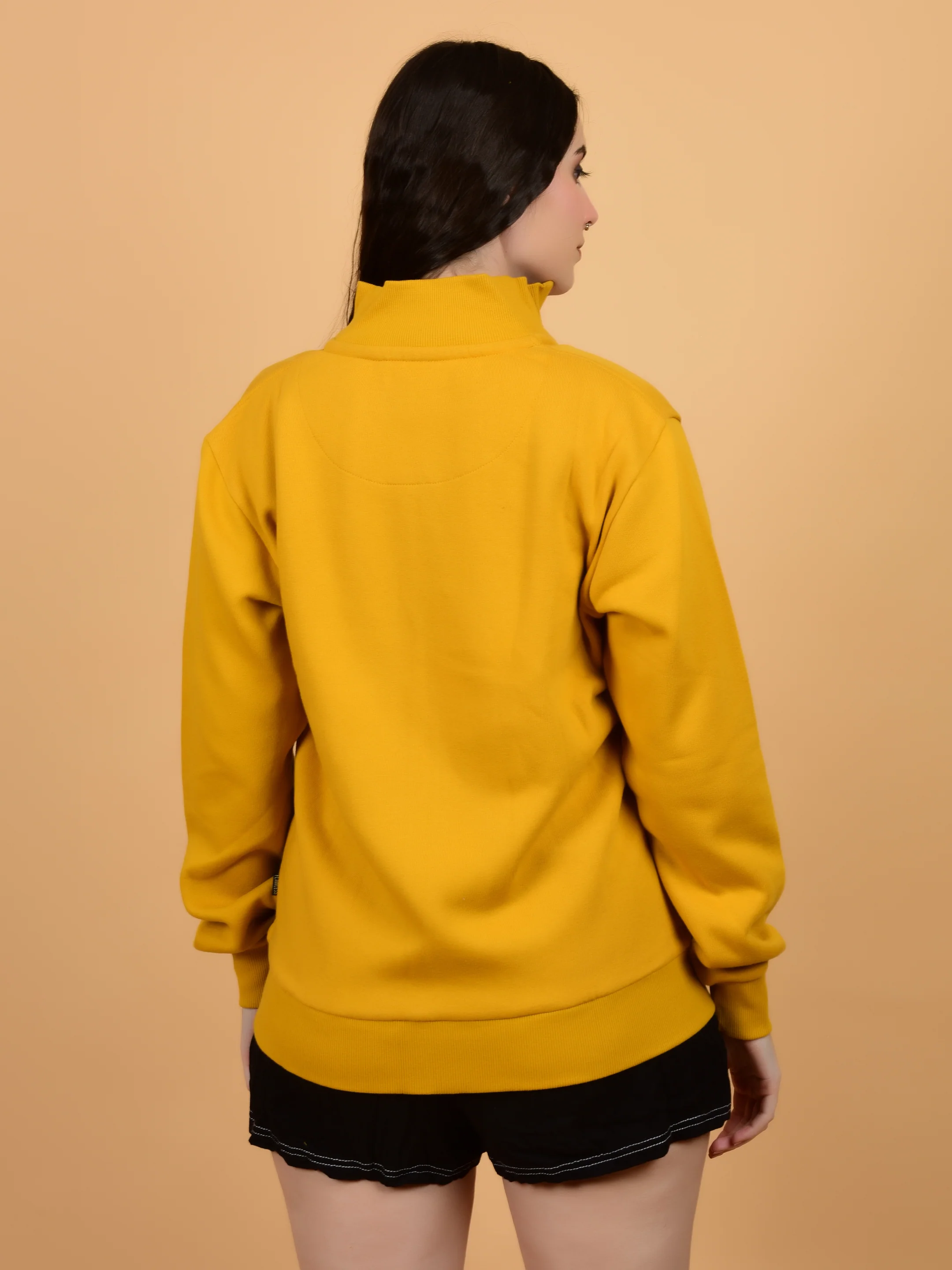 Flawless Women Mustard Zipper Sweatshirt - Image 6