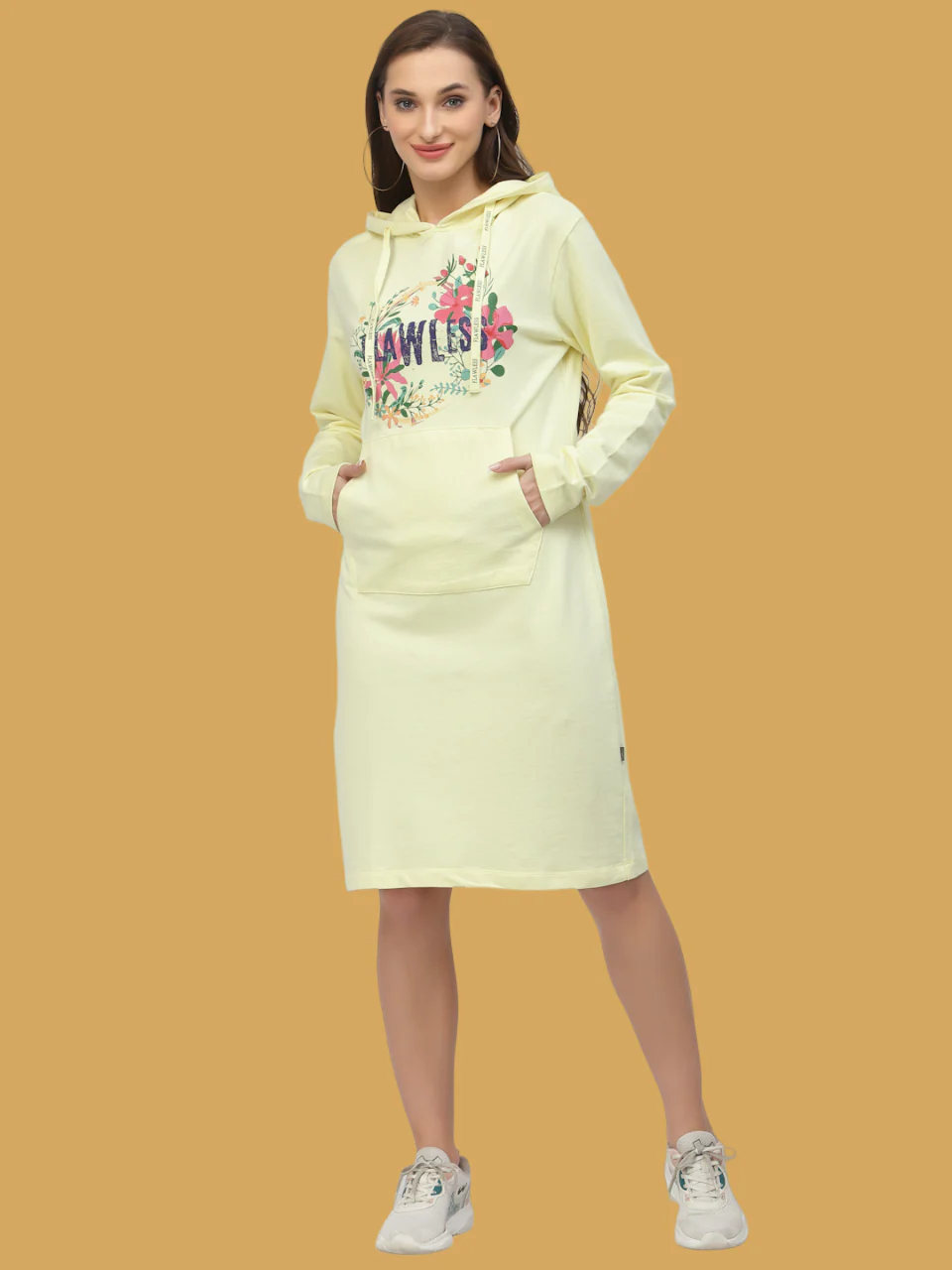 Flawless Women Yellow Winter Dress