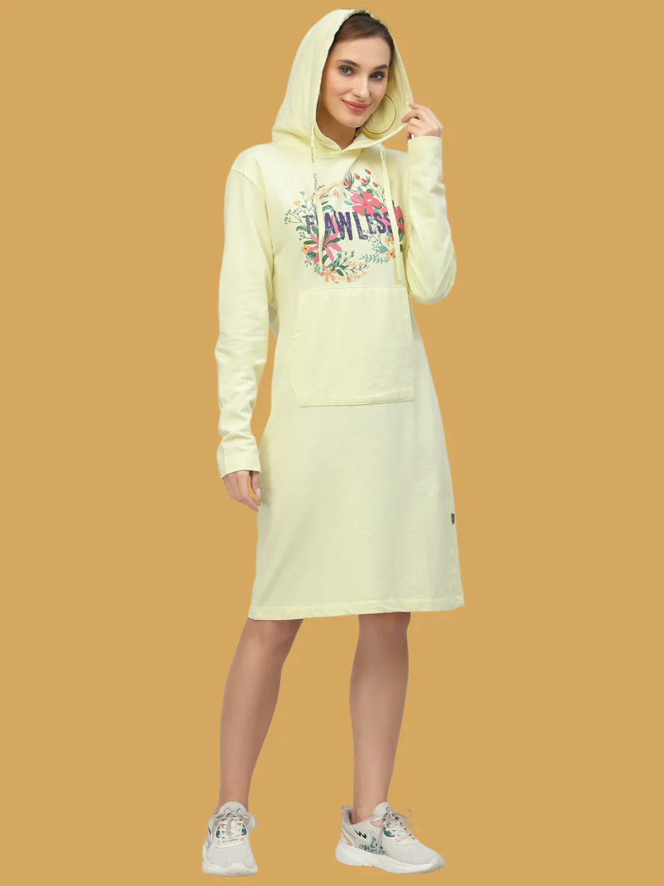 Flawless Women Yellow Winter Dress - Image 6
