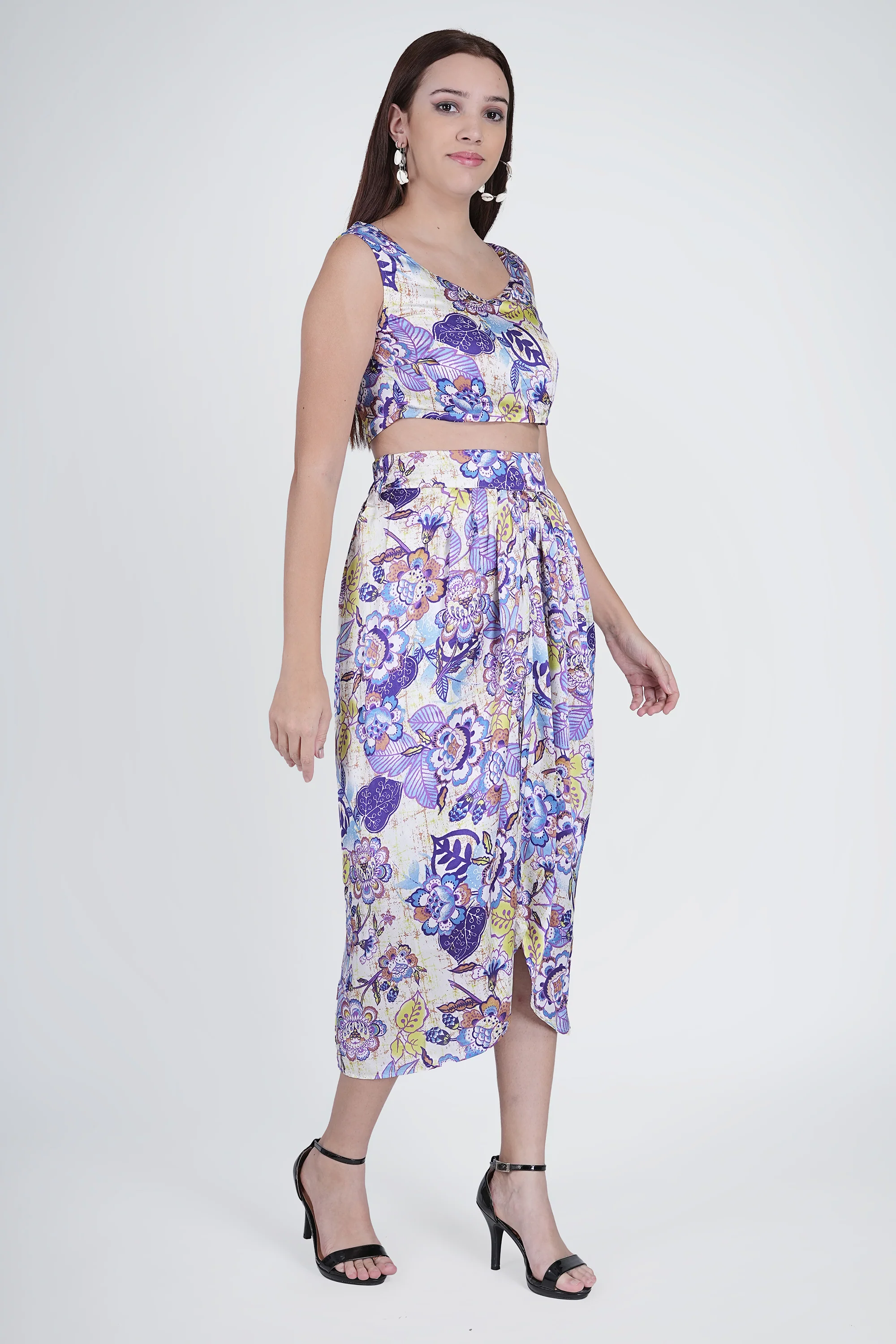Flawless Women's Indo-Western Co-Ord Set in Satin | GRACE - Image 6