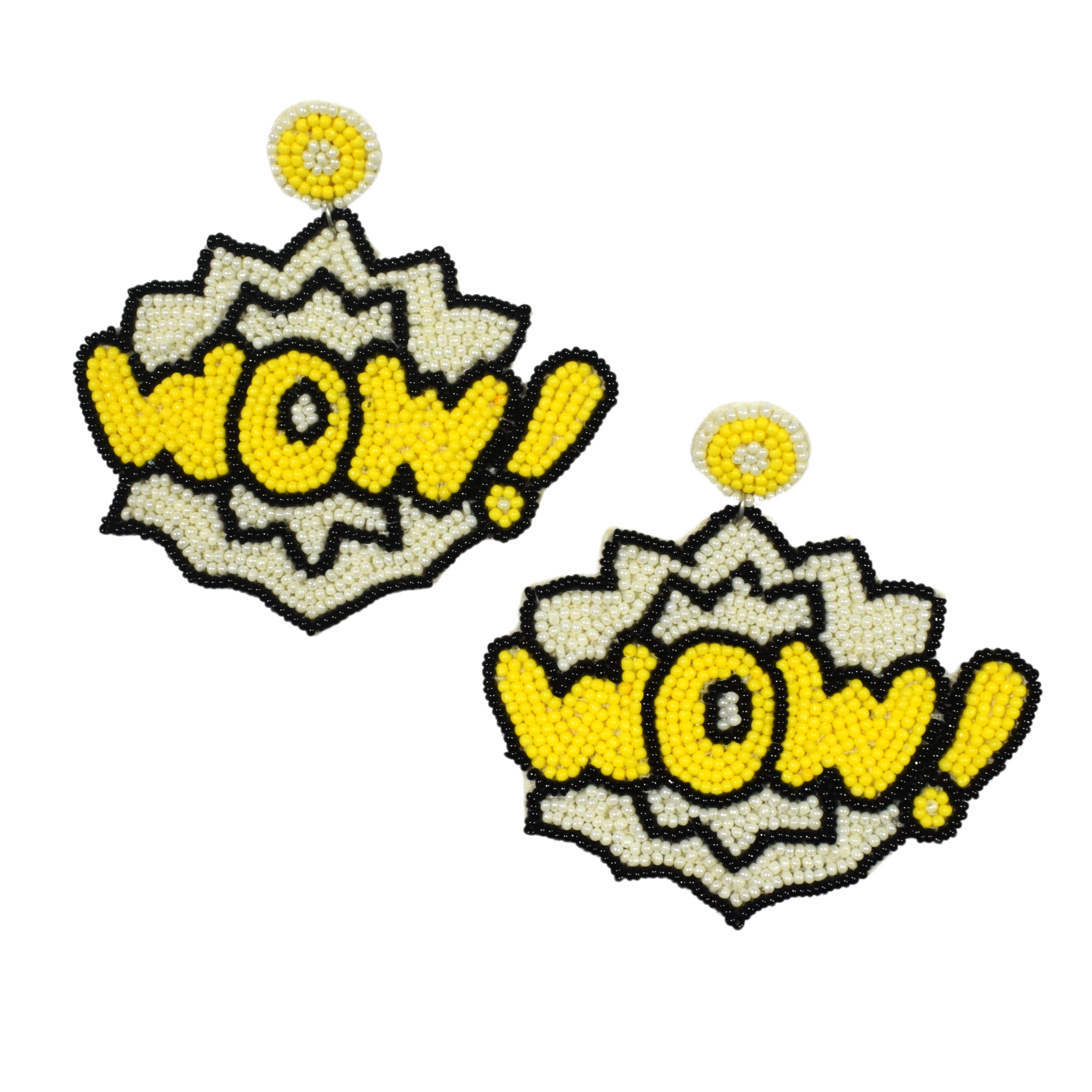Flawless Wow shaped Handmade Beaded Earrings For Women & Girls - Image 2