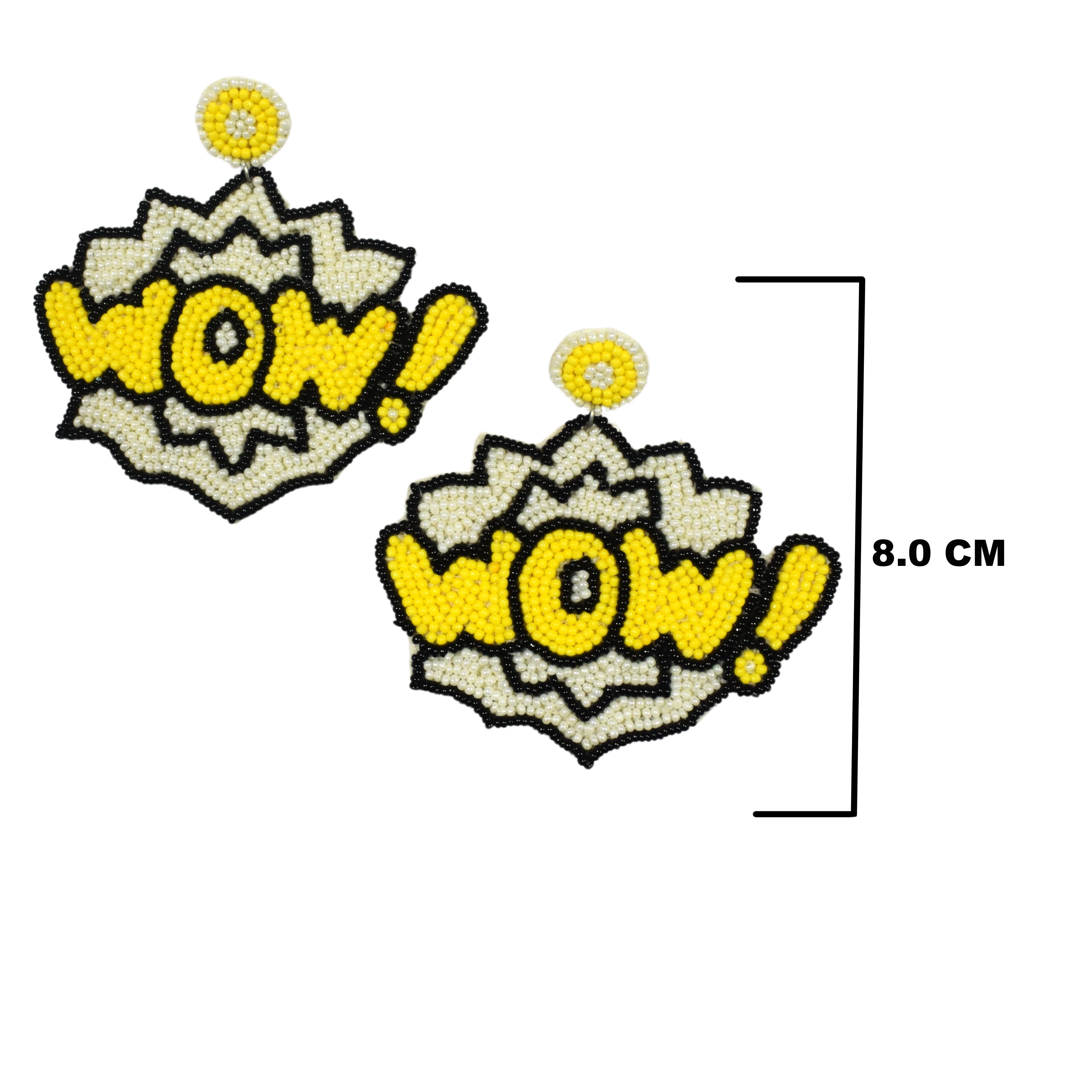 Flawless Wow shaped Handmade Beaded Earrings For Women & Girls - Image 3