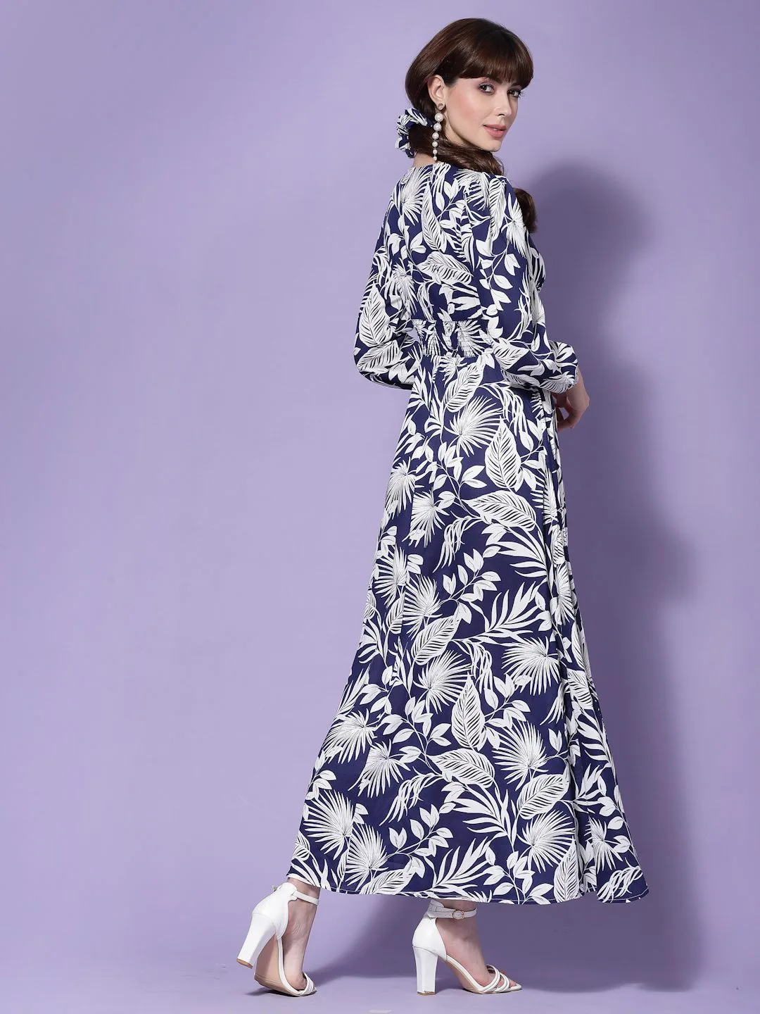 Flawless Trendy Women Tropical Print Party Dress | TROPICAL - Image 3