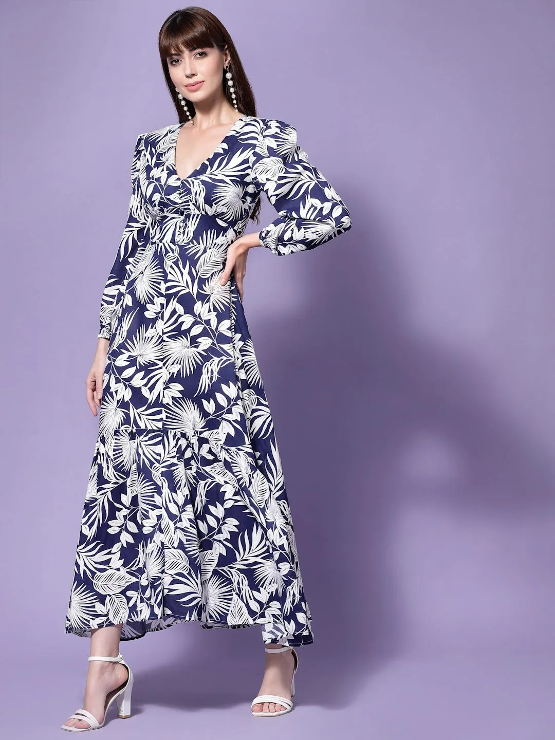 Flawless Trendy Women Tropical Print Party Dress | TROPICAL - Image 6