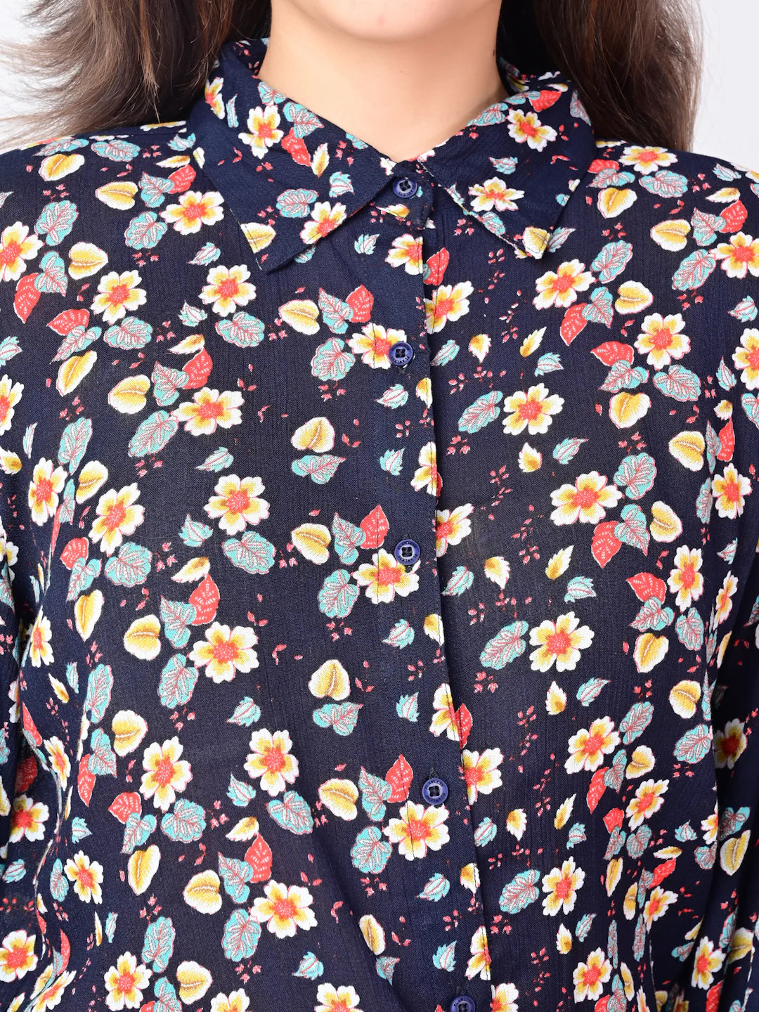 Flawless Women Shirt Style in Black Floral Top - Image 3