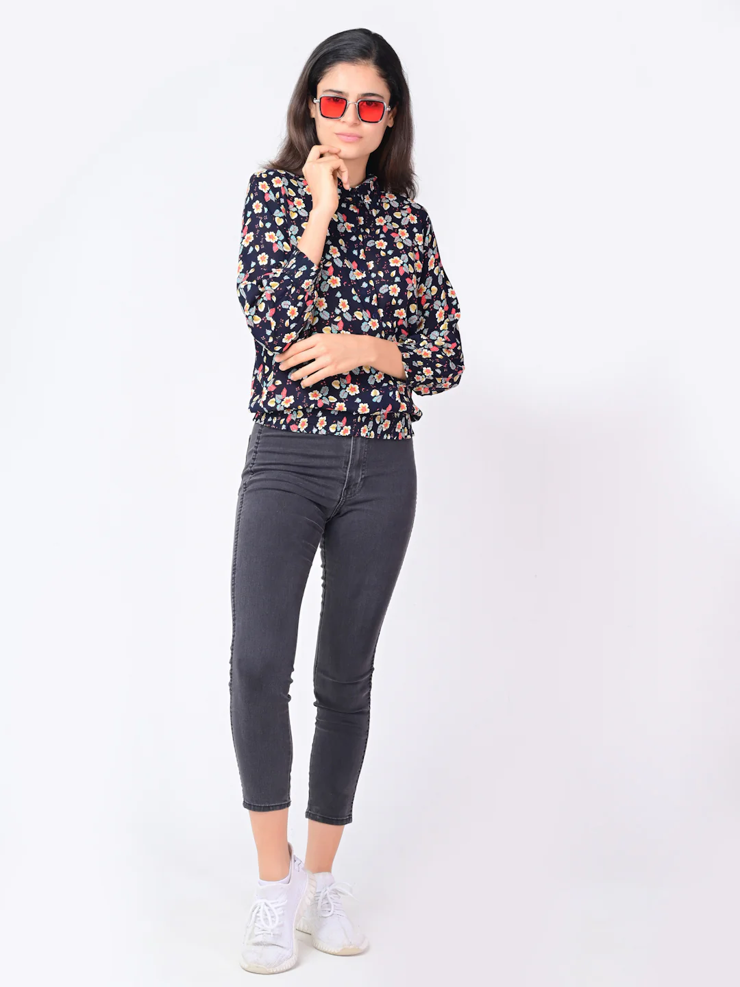 Flawless Women Shirt Style in Black Floral Top - Image 5