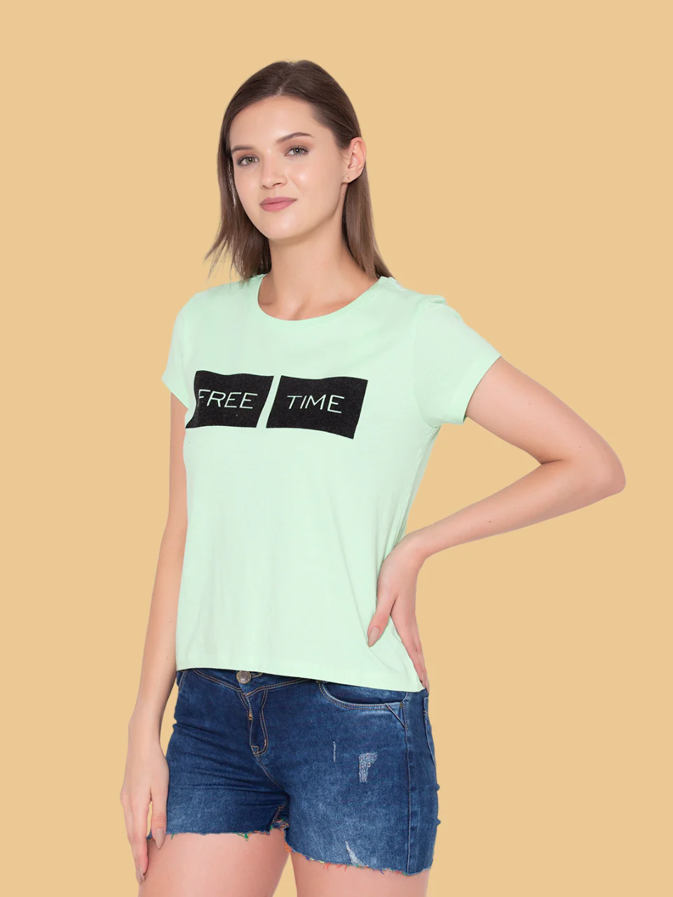 Flawless Free Cotton Green T-Shirt - Image 5