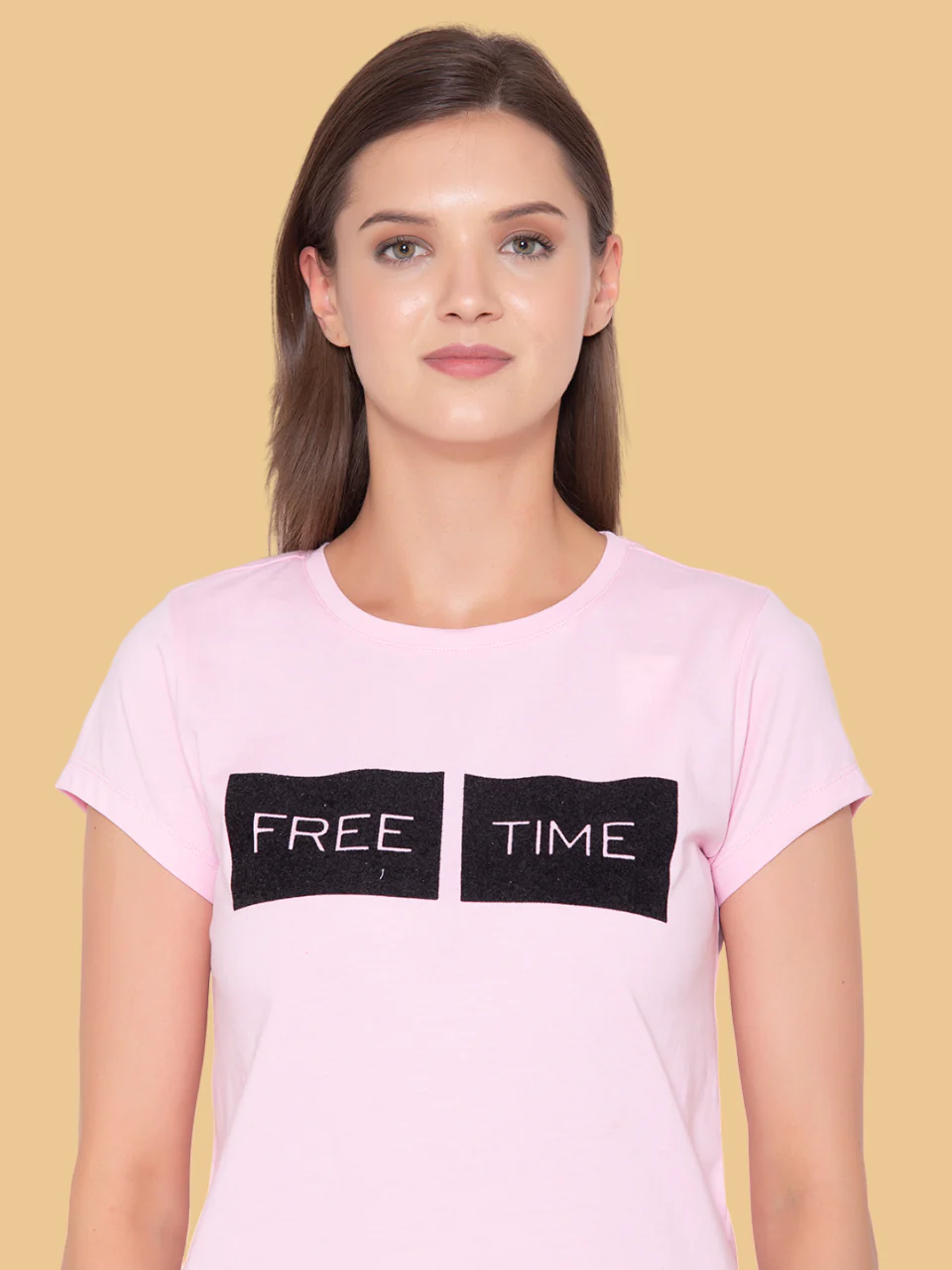 Flawless Cotton Free Pink Cotton T-Shirt - Image 3
