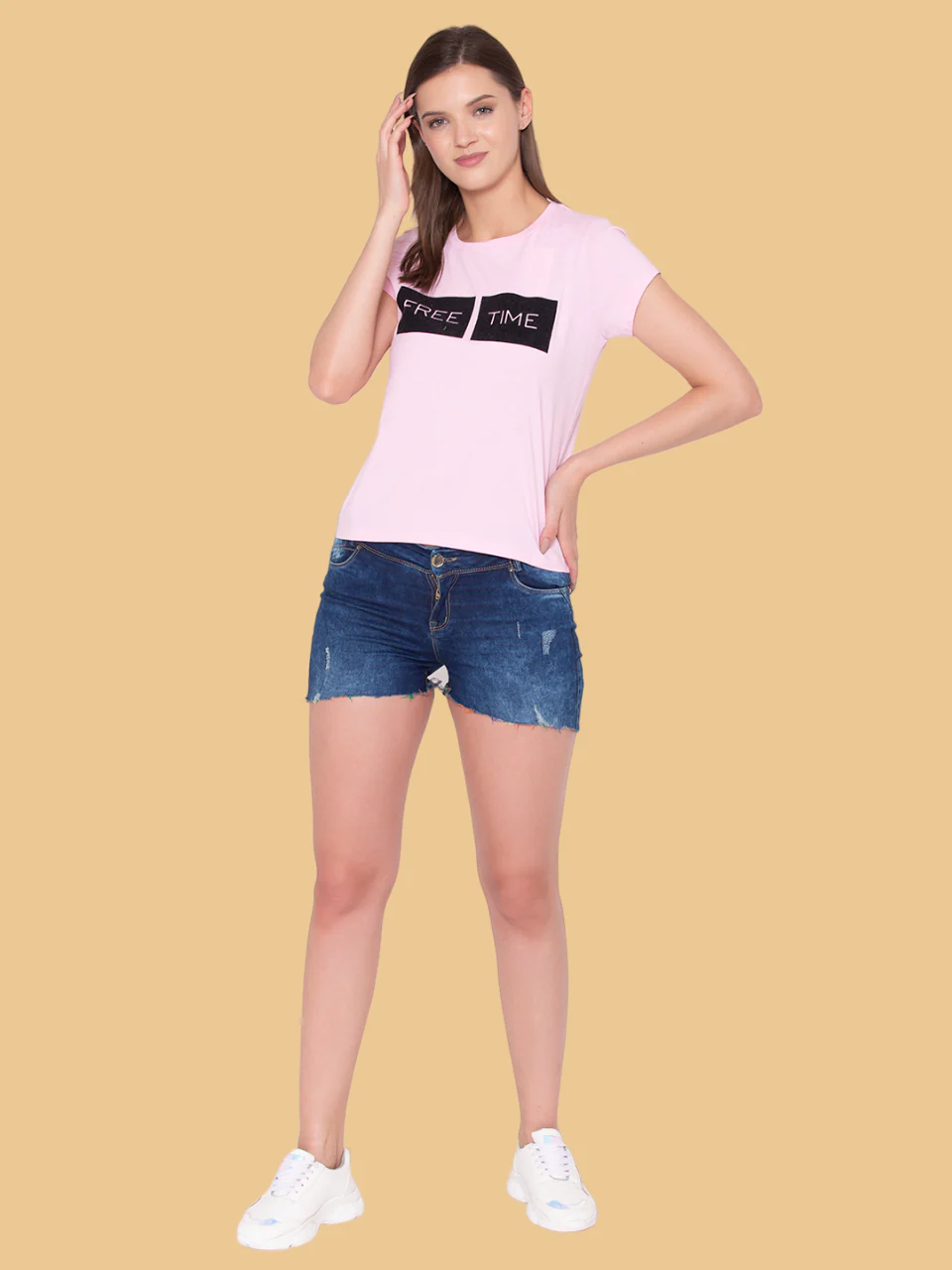 Flawless Cotton Free Pink Cotton T-Shirt - Image 6