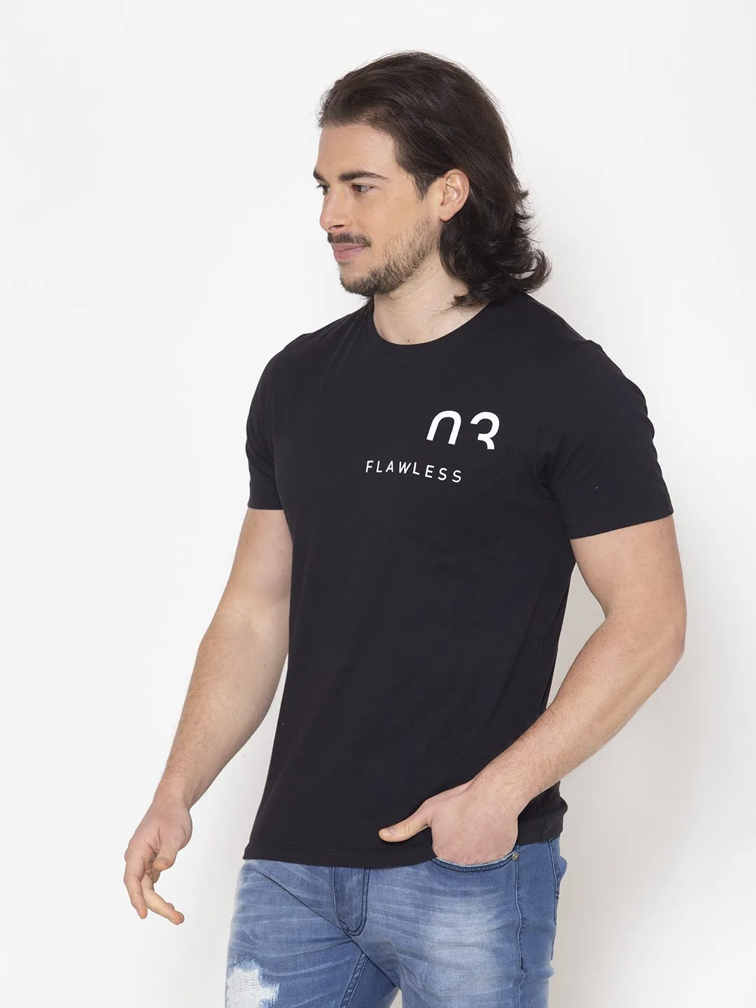 Flawless Graphic Black Men T-Shirt - Image 4