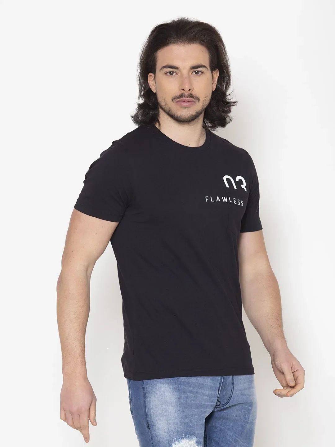 Flawless Graphic Black Men T-Shirt - Image 5