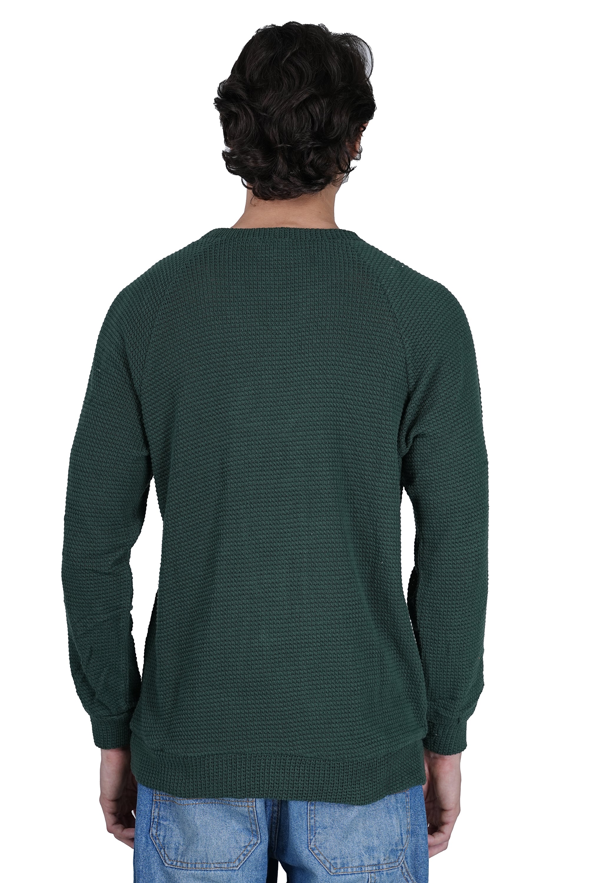 Flawless Men Green Knitted Sweater - Image 6