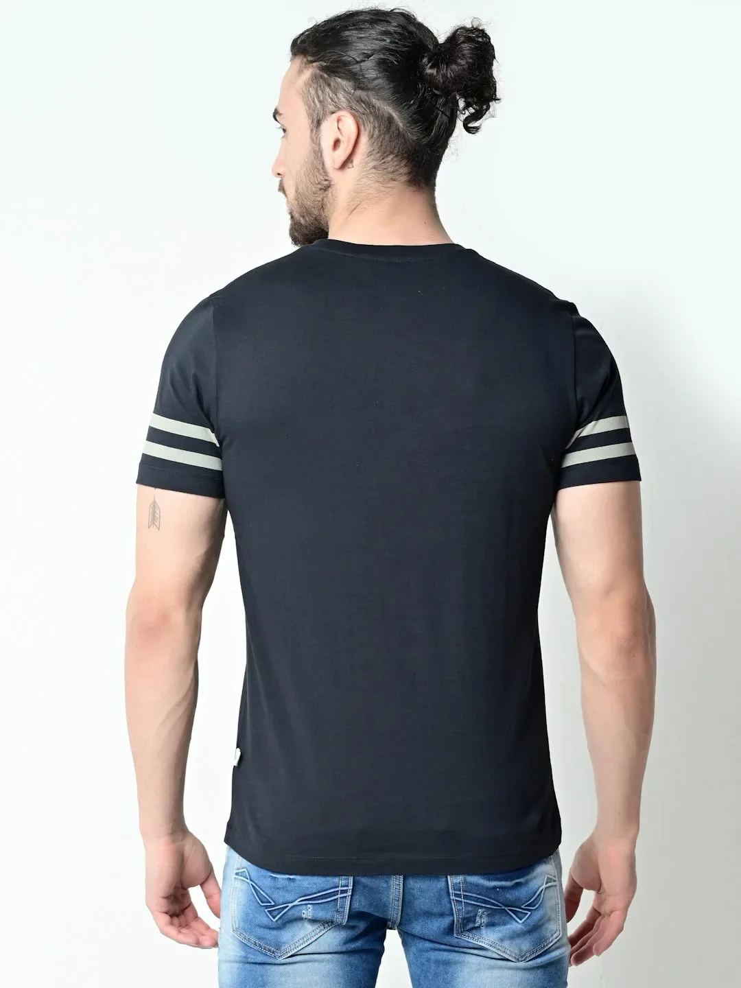 Flawless Men Innocent Black Cotton T-Shirt - Image 3
