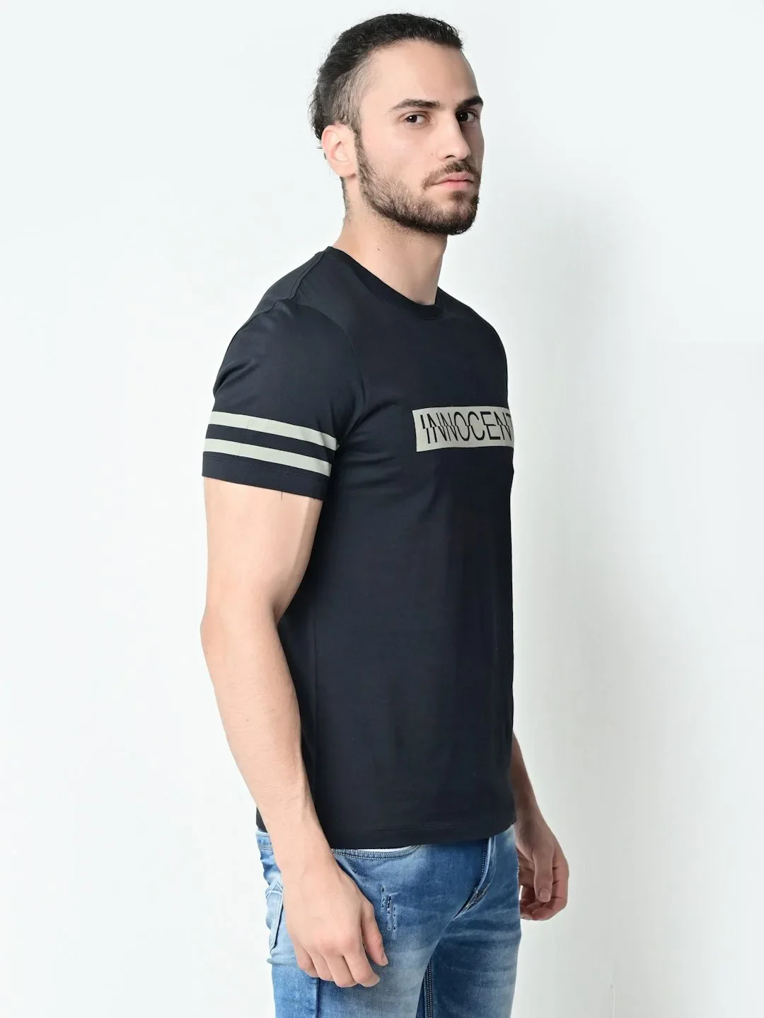 Flawless Men Innocent Black Cotton T-Shirt - Image 5