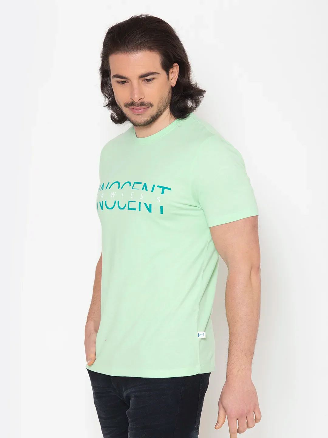 Flawless Innocent Cotton Green T-Shirt - Image 4