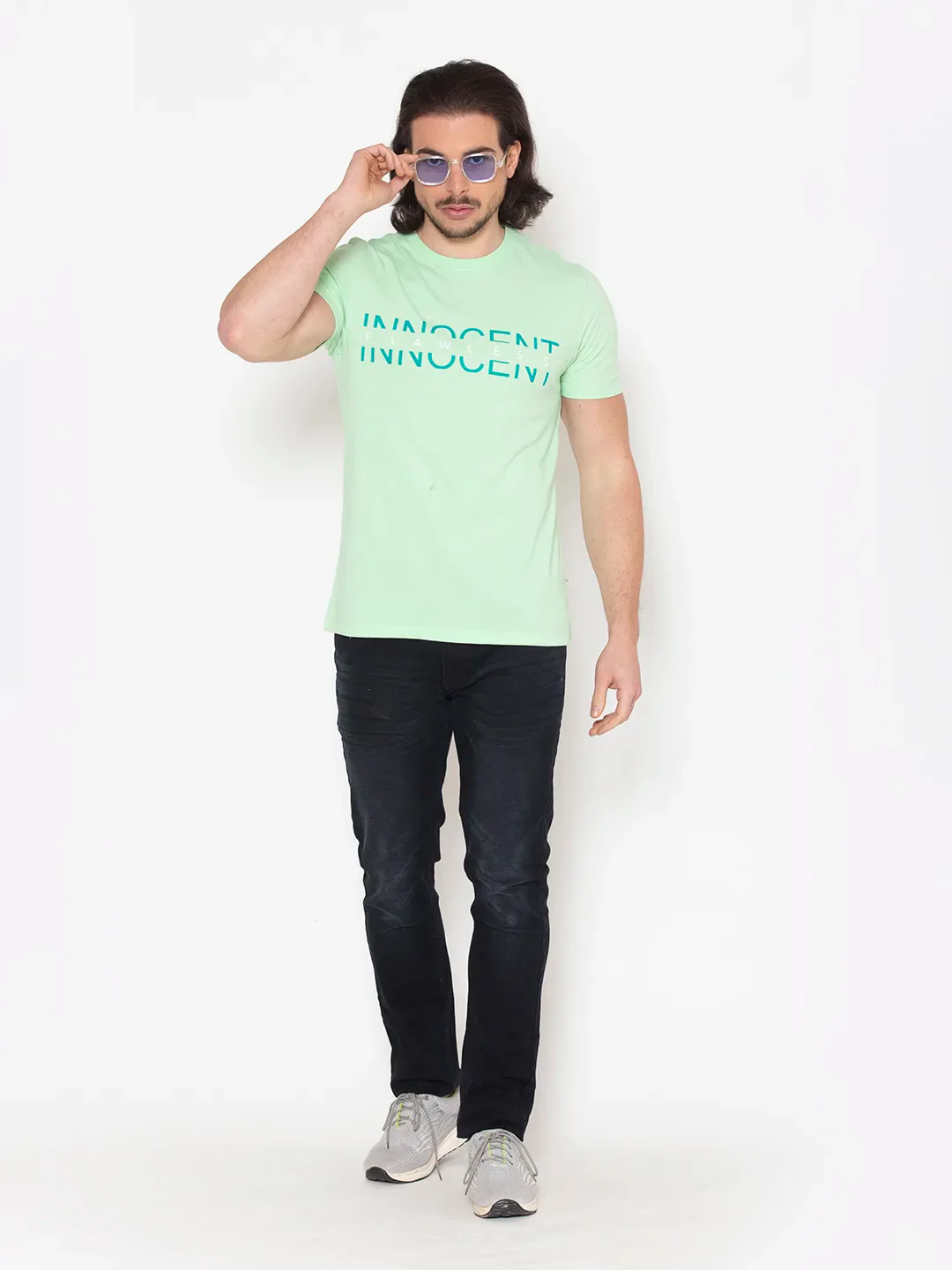 Flawless Innocent Cotton Green T-Shirt - Image 6