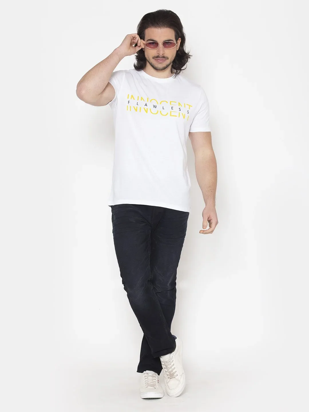 Flawless Innocent White Printed T-Shirt For Men - Image 6