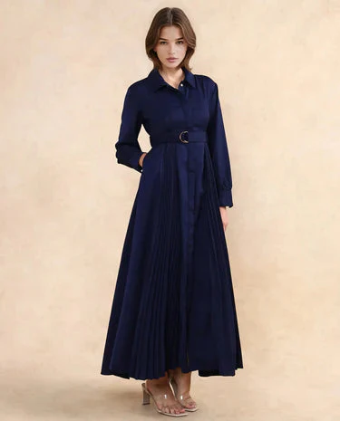 PLAIN MAXI DRESS VANADZOR - NAVY - Image 3