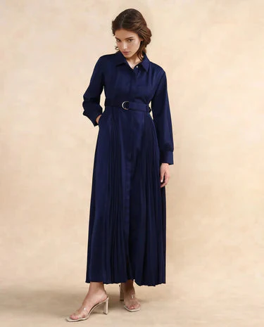 PLAIN MAXI DRESS VANADZOR - NAVY - Image 5
